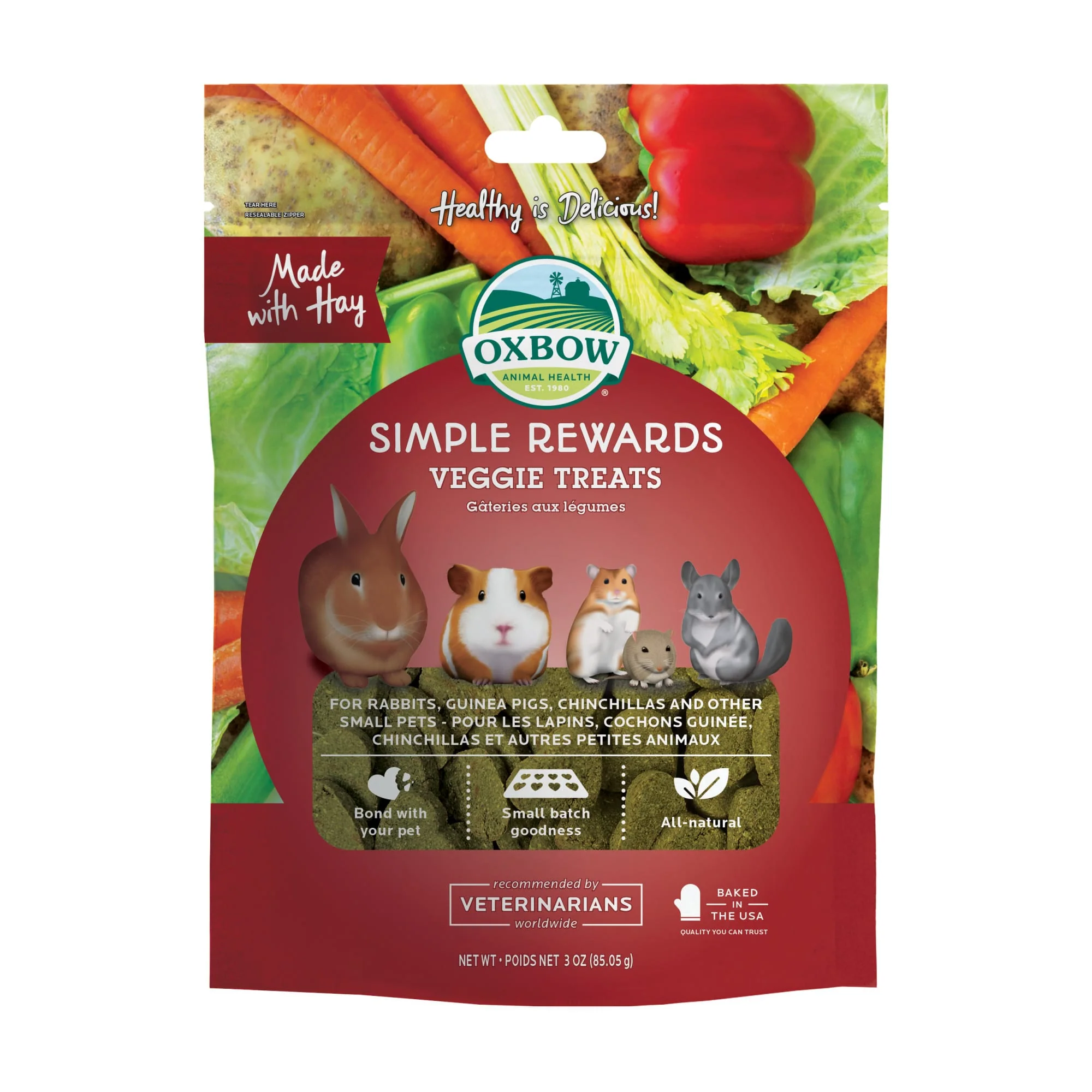 Oxbow Simple Rewards Small Animal Treats  Veggie  2 oz. - Image 1