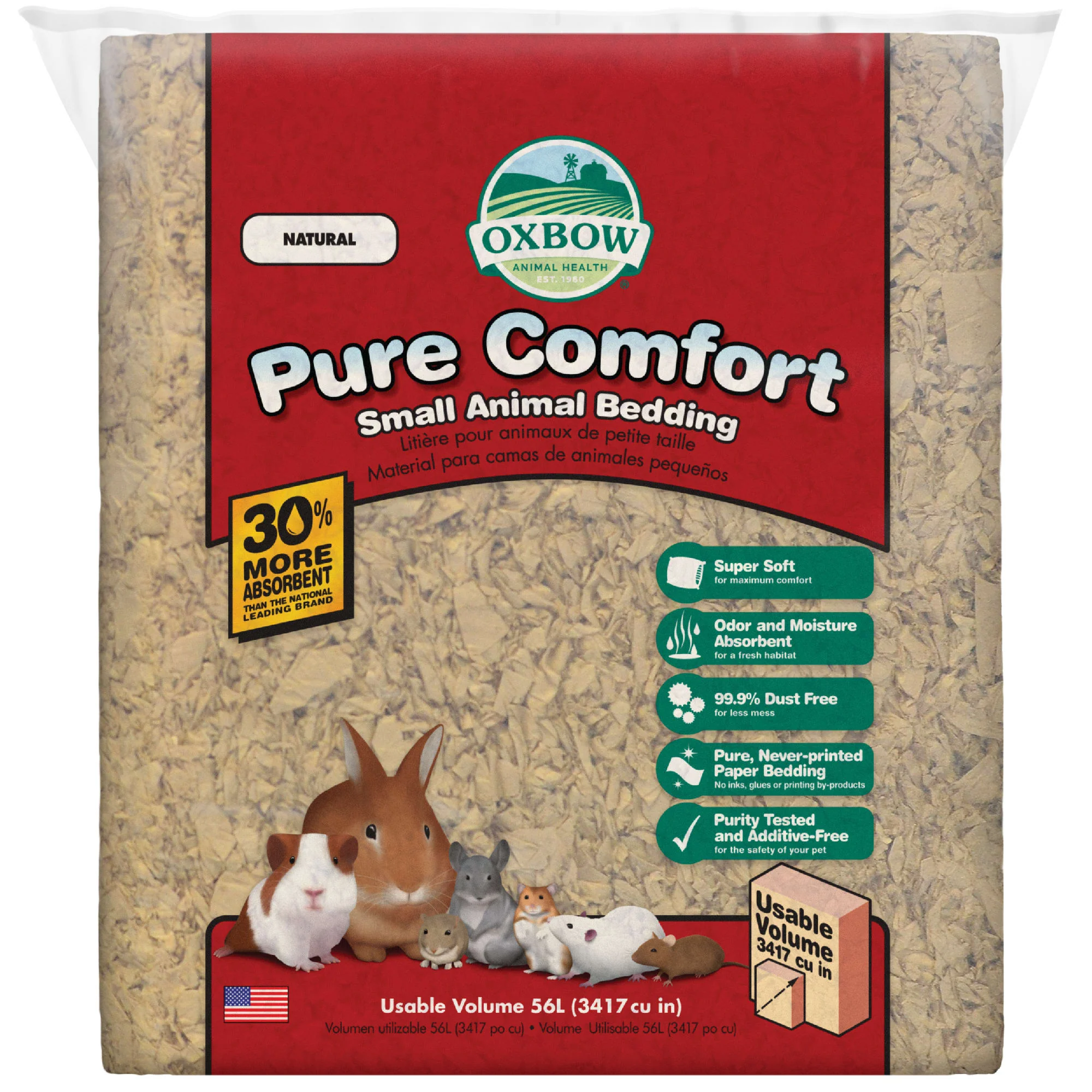 Oxbow Pure Comfort Small Animal Bedding  54 L  Natural - Image 1