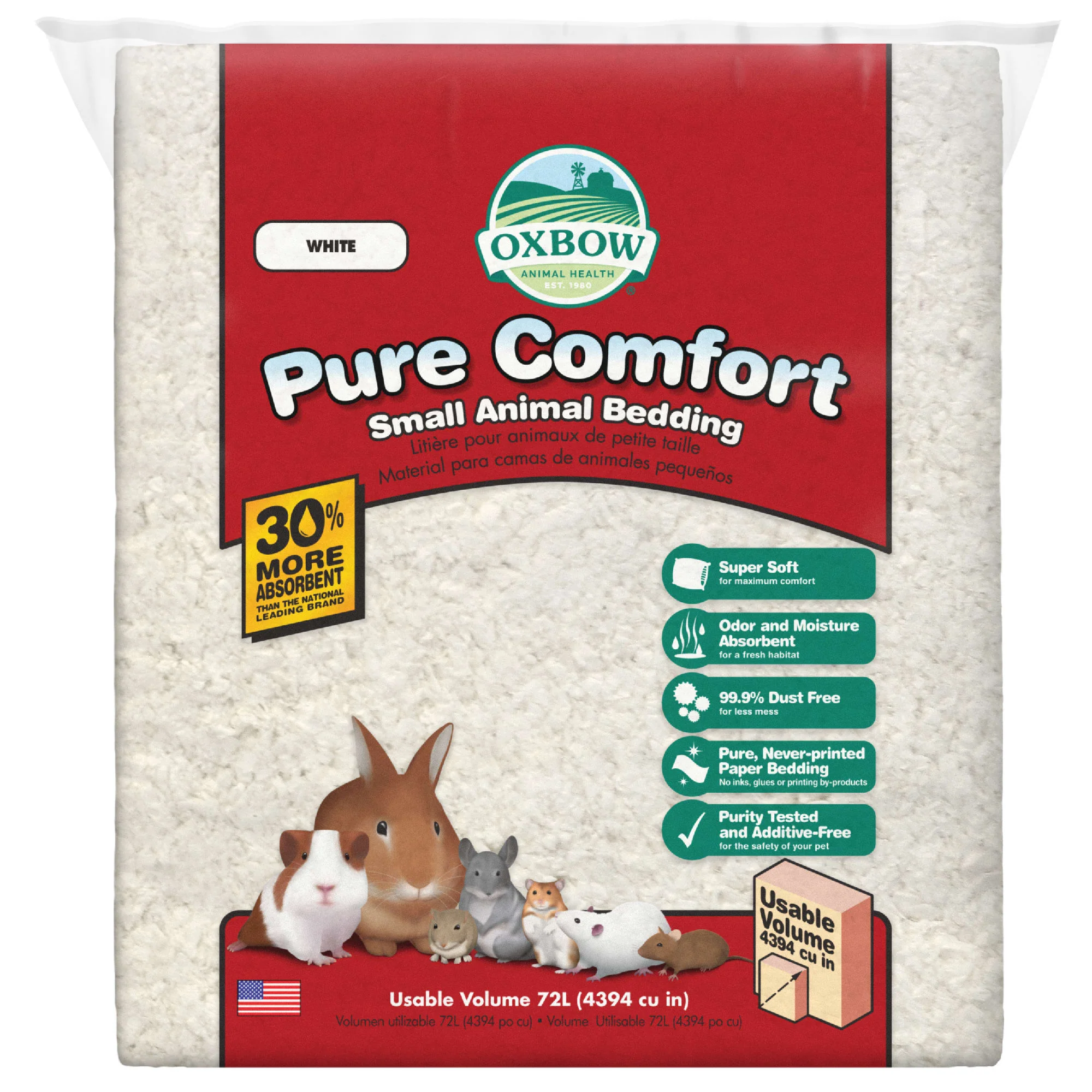 Oxbow® Pure Comfort Small Animal White Bedding 42 L - Image 1