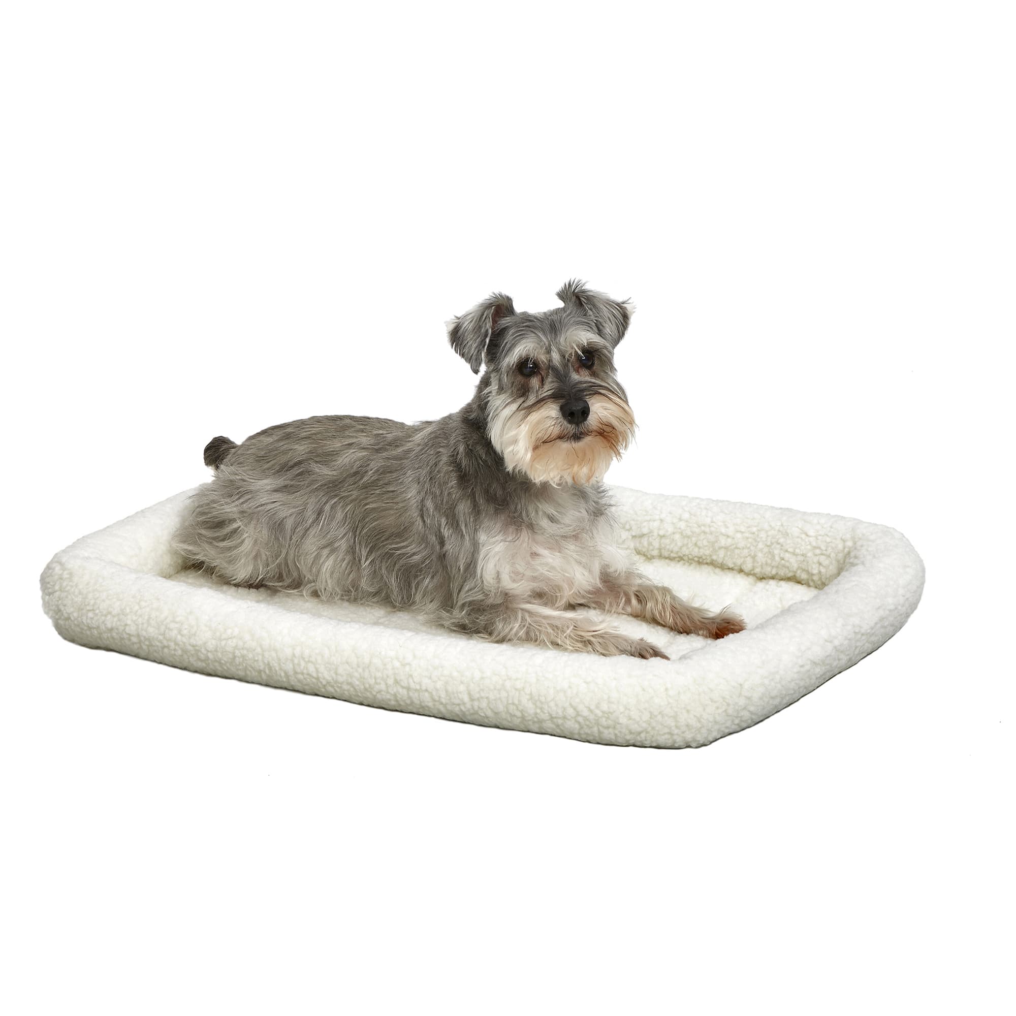 MidWest Deluxe QuietTime Bolster Pet Bed & Crate Mat  Fleece  30 - Image 1