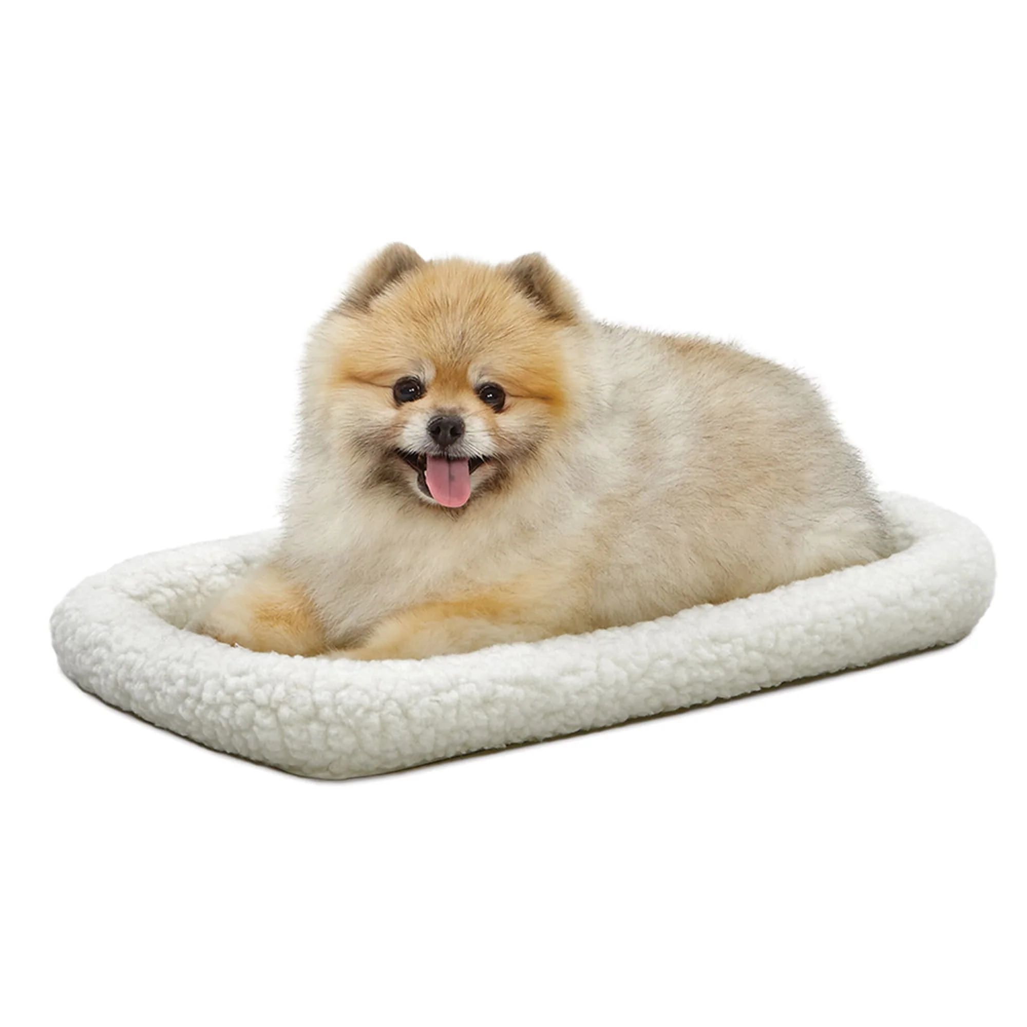 MidWest Deluxe QuietTime Bolster Pet Bed & Crate Mat  Fleece  22 - Image 1