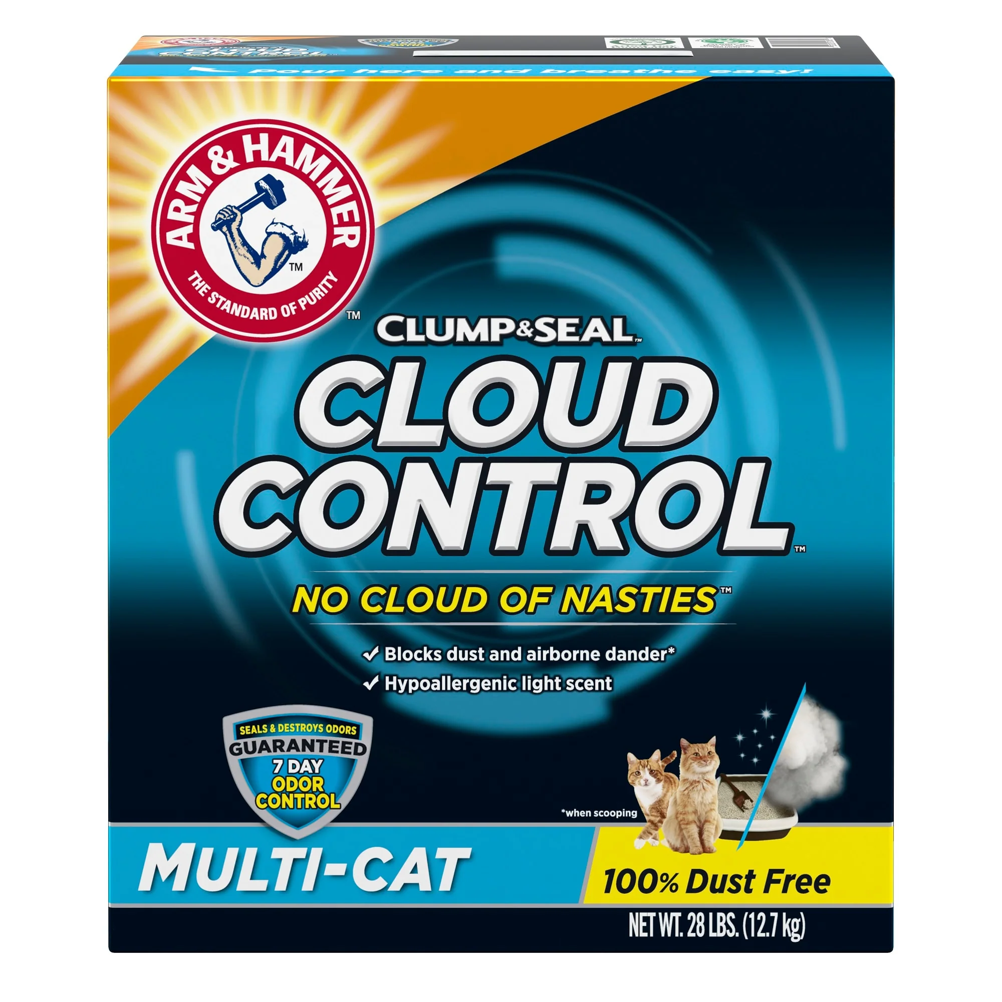 Arm & Hammer Cloud Control Clumping Cat Litter, 28lb - Image 1