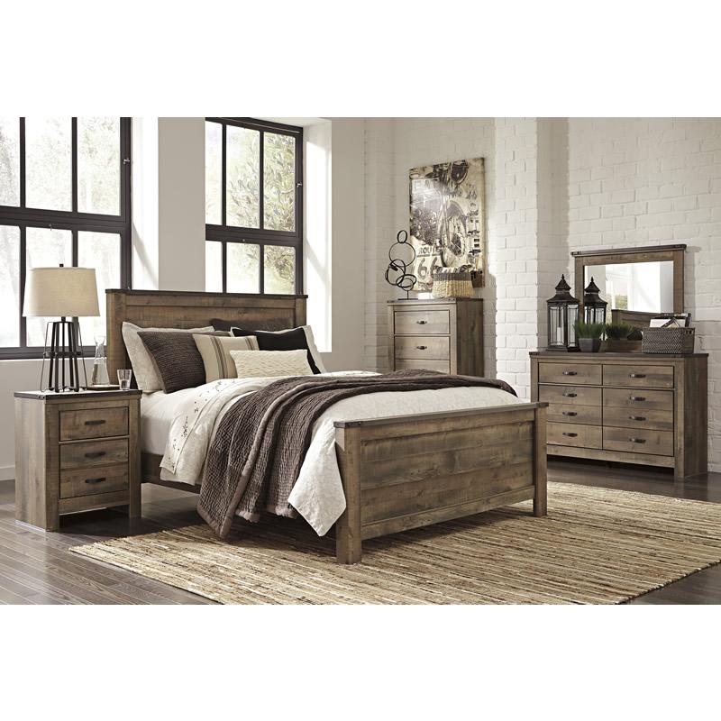 Signature Design by Ashley Trinell B446-96 Queen Panel Rails - Image 2