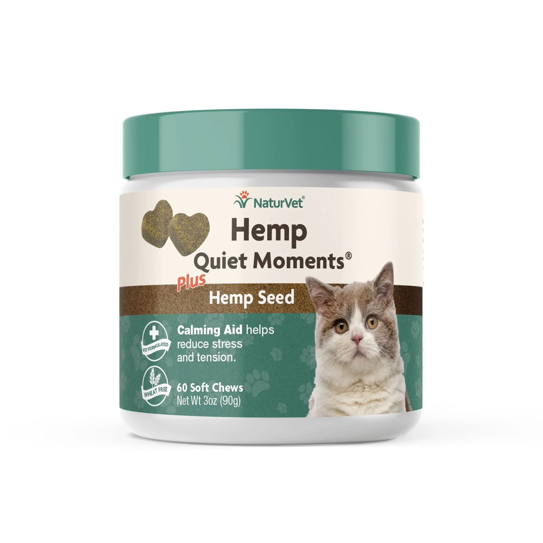 NaturVet Hemp Quiet Moments Cat Soft Chews 60ct - Image 1