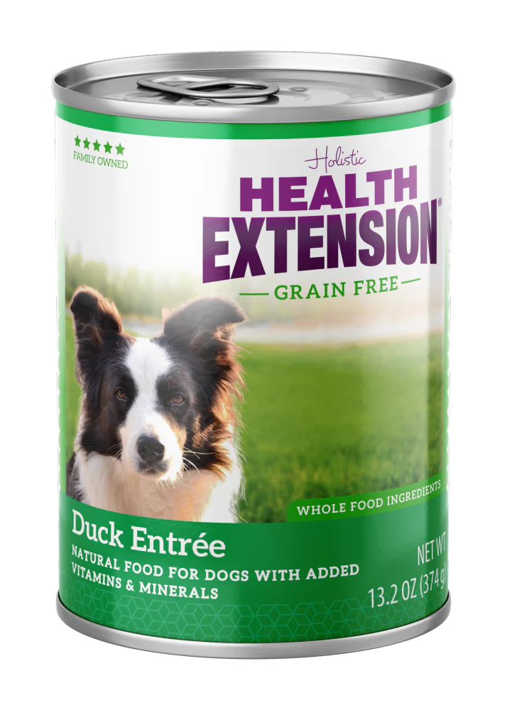 Health Extension 100% Grain Free Duck and Sweet Potato Entree Canned Dog Food 12.5oz - Image 1
