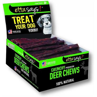 Etta Says - Crunchy Deer Chews - fully wrapped 7 inch - Image 1