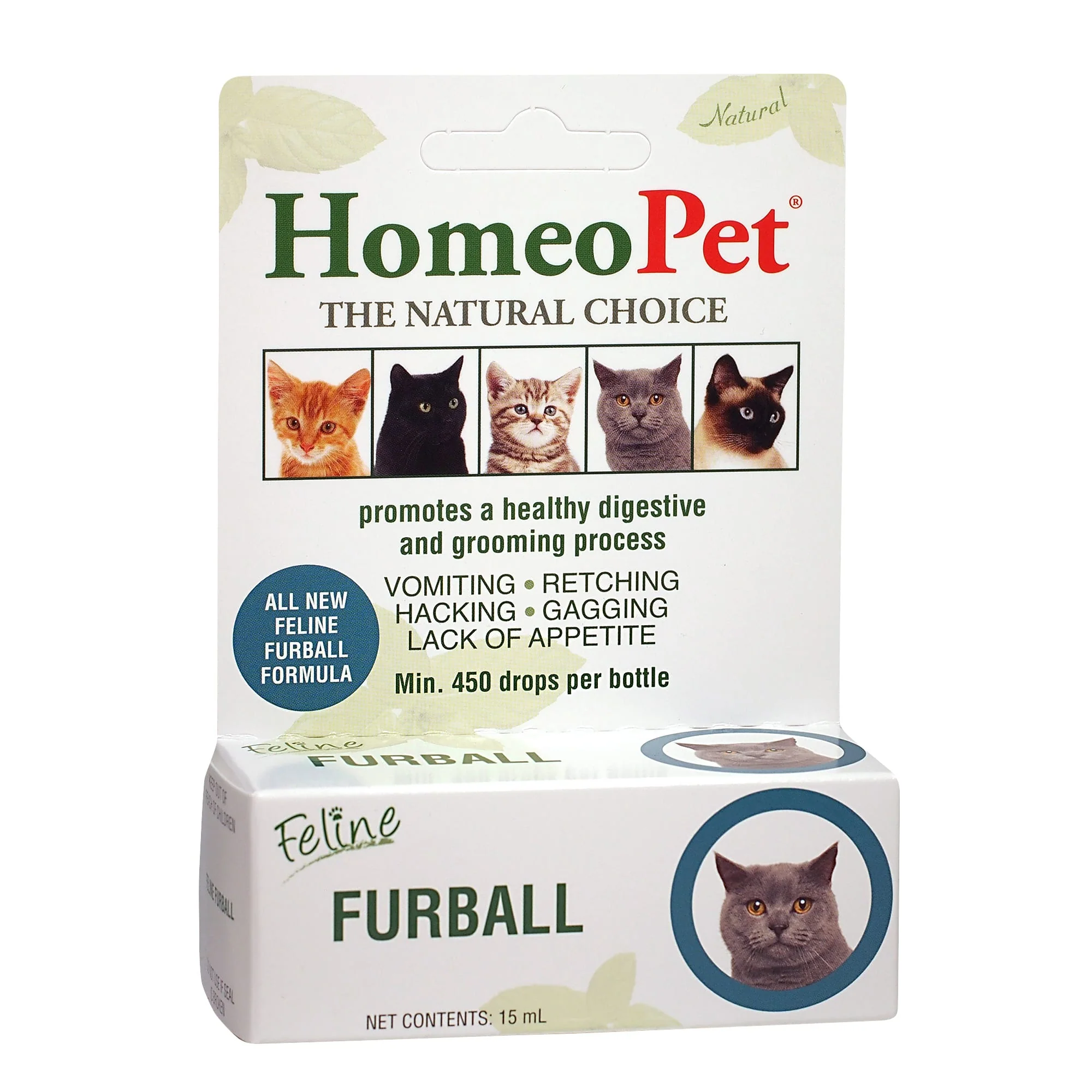 Homeopet Feline Furball Relief 15lm - Image 1