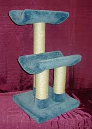 Aruba Cat Furniture #6 37in Two Tier Curved Top with Sissal Scratcher - Image 1