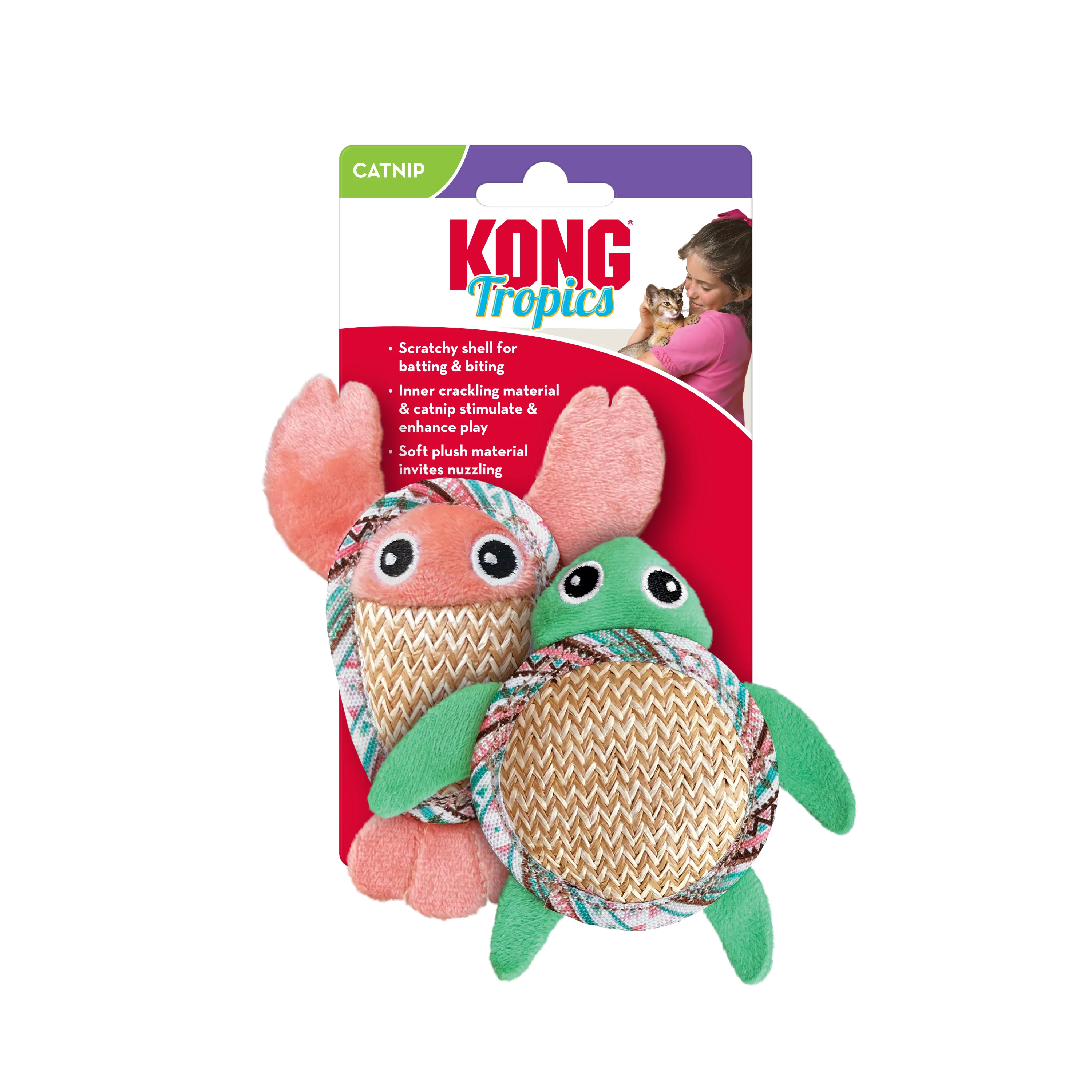 Kong Cat Toy Tropics Pals 2-pk Assorted - Image 1