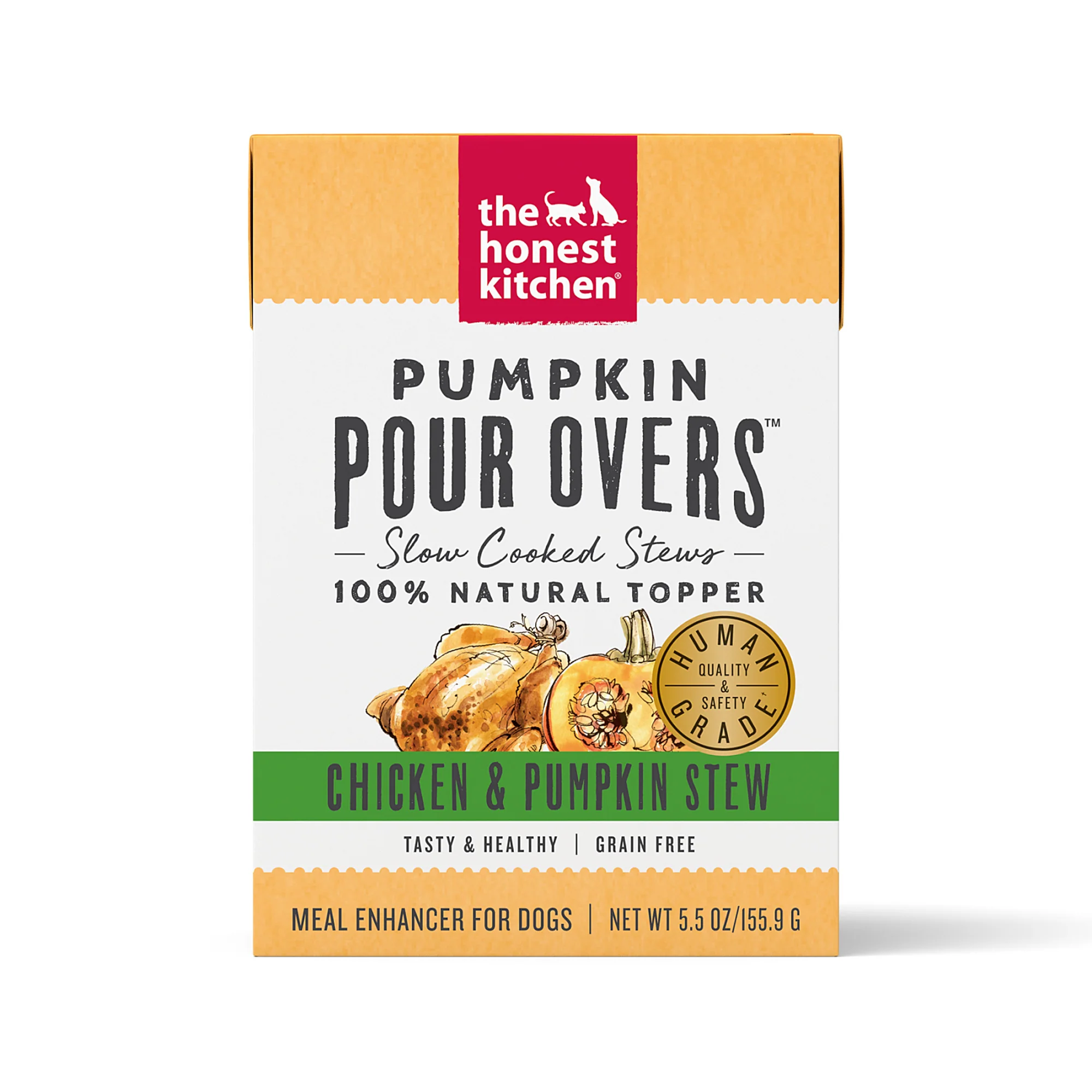 The Honest Kitchen Pumpkin Pour Overs Chicken & Pumpkin Stew Dog Food Topper 5.5oz - Image 1