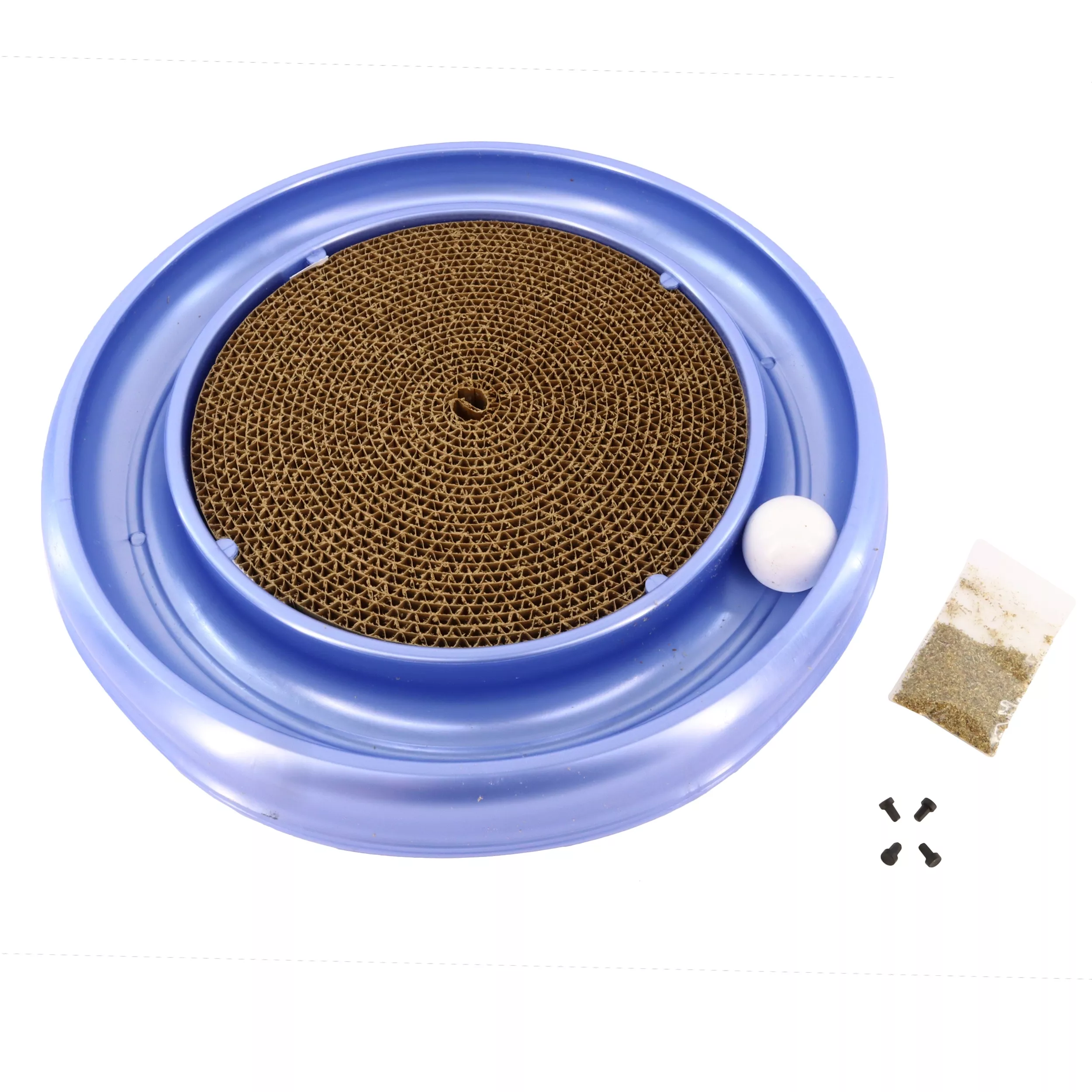 Coastal Blitz Turbo Cat Scratcher and Toy with Ball - Image 1