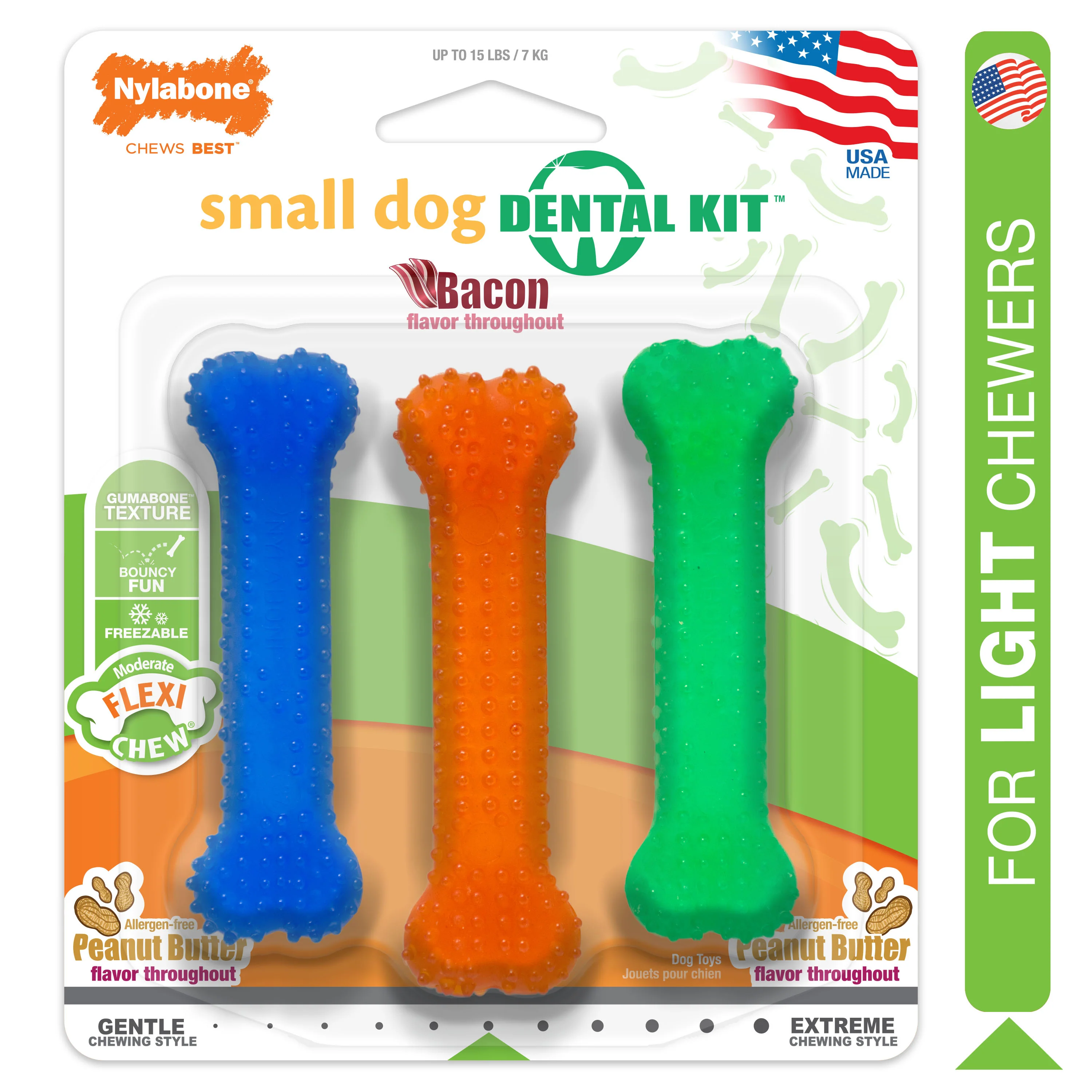 Nylabone FlexiChew Dog Dental Pack Variety X-Small/Petite - Image 1