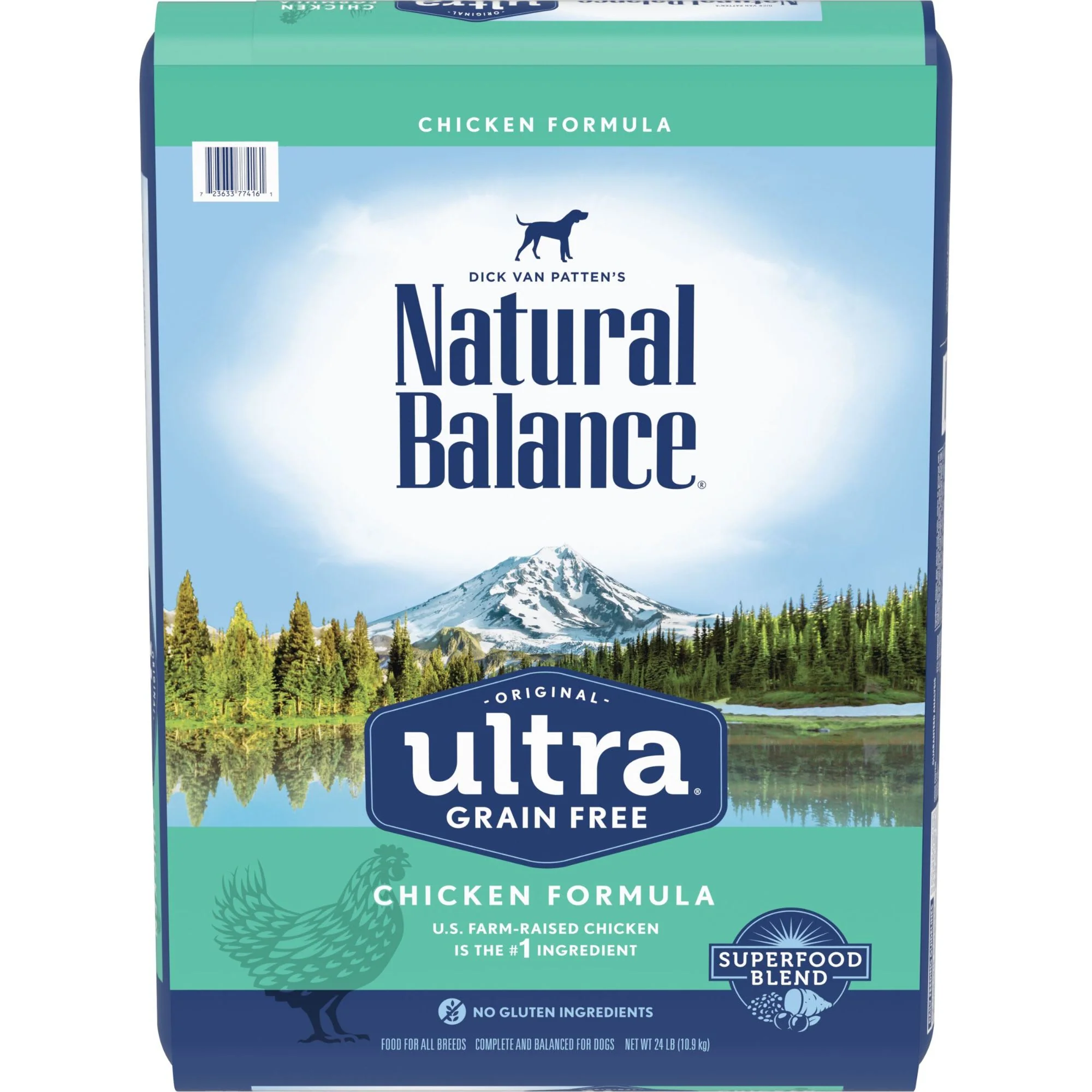 Natural Balance Chicken Flavor Dry Dog Food for Adult  24 lb. Bag - Image 1