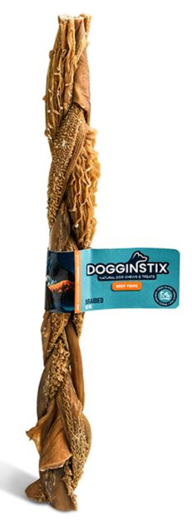 Dogginstix Beef Tripe Braids 12in single - Image 1