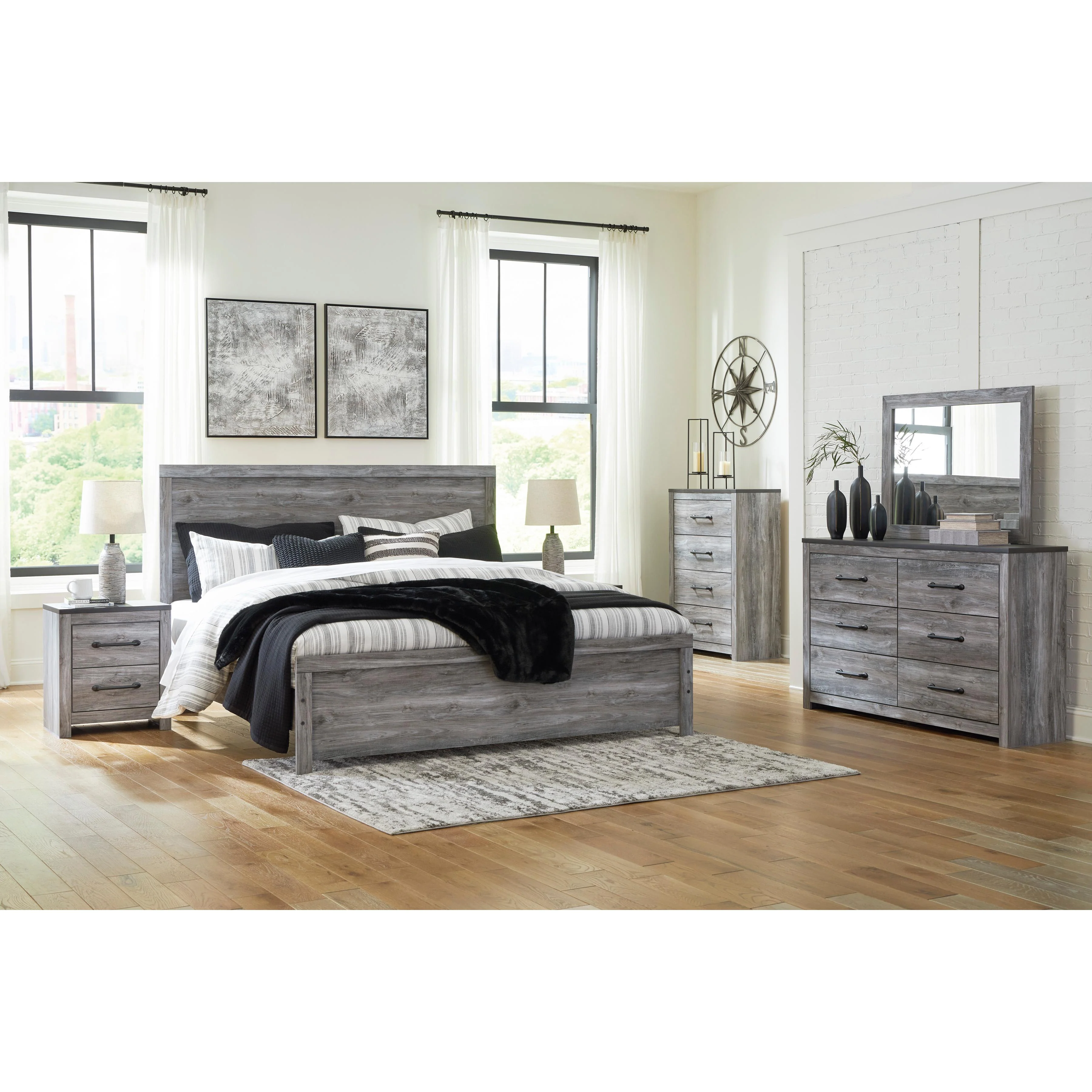 Signature Design by Ashley Bronyan B1290B8 8 pc King Panel Bedroom Set - Image 1