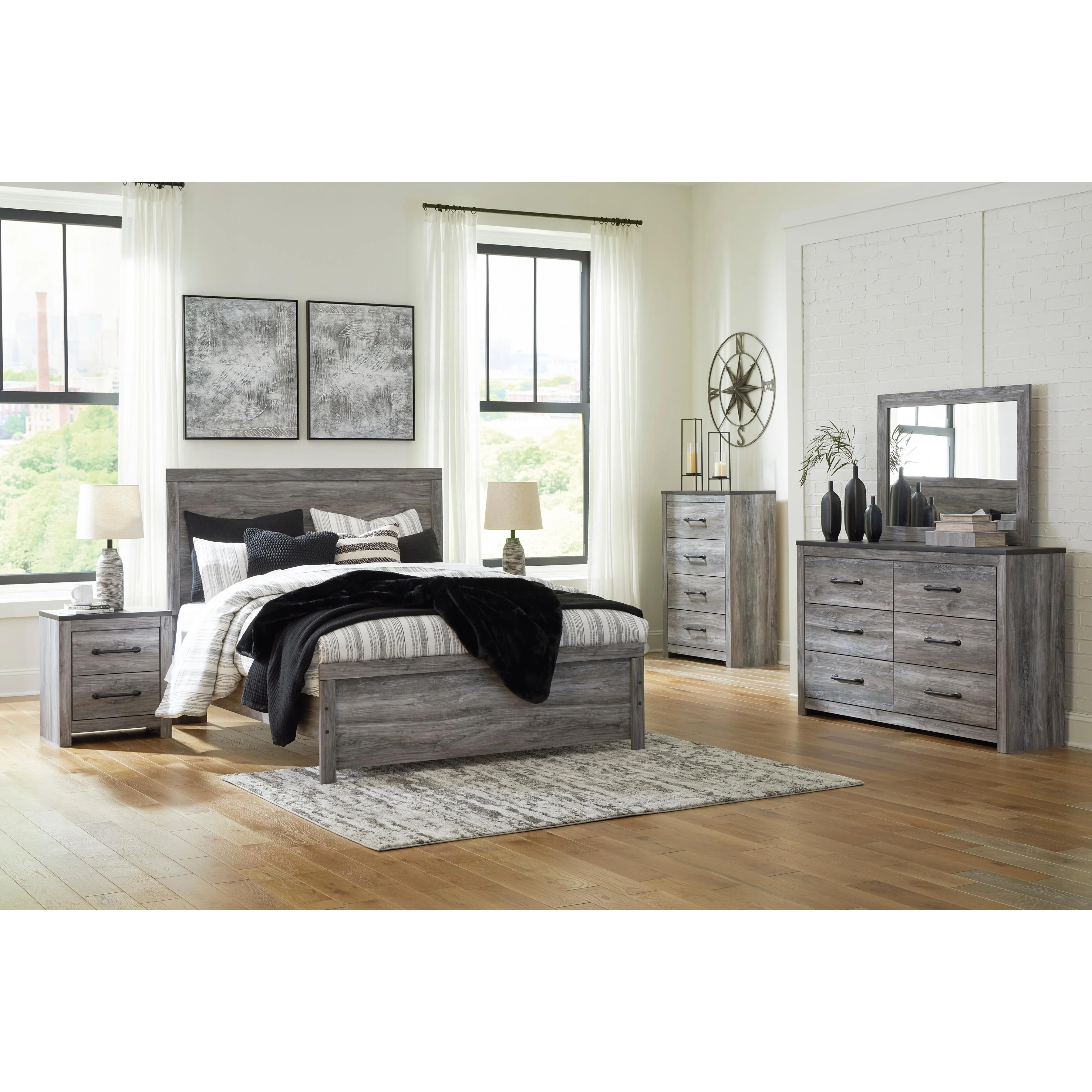 Signature Design by Ashley Bronyan B1290B10 8 pc Queen Panel Bedroom Set - Image 1