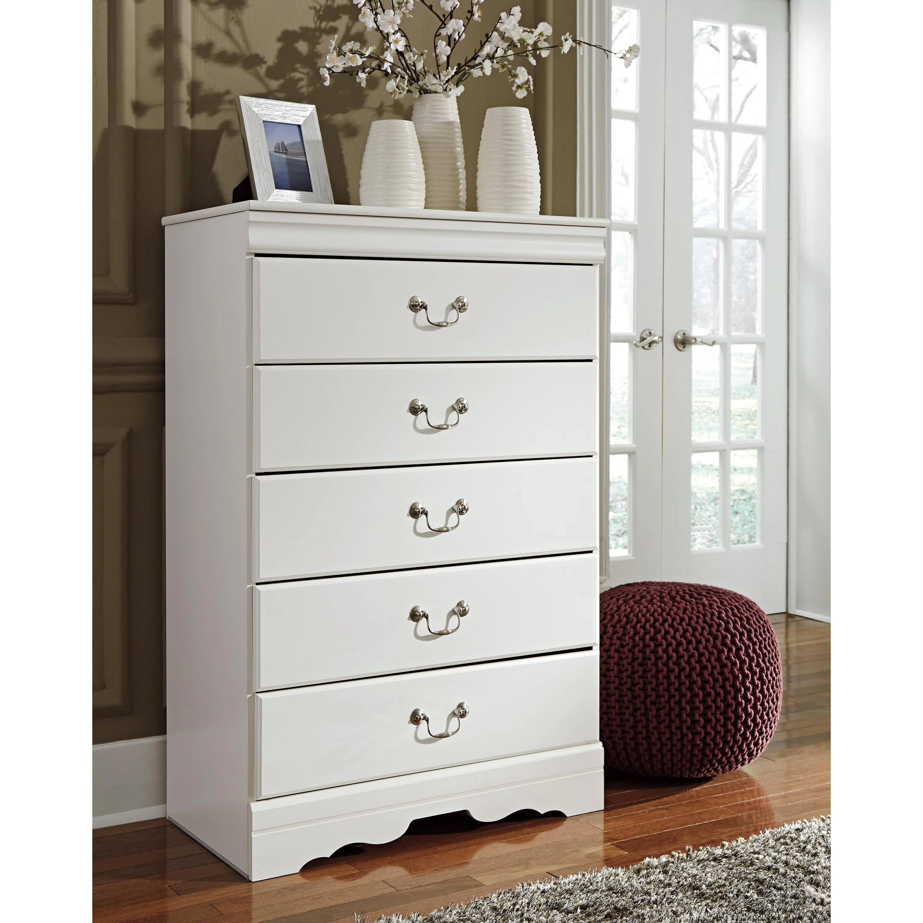 Signature Design by Ashley Anarasia B129B12 5 pc Queen Sleigh Bedroom Set - Image 3