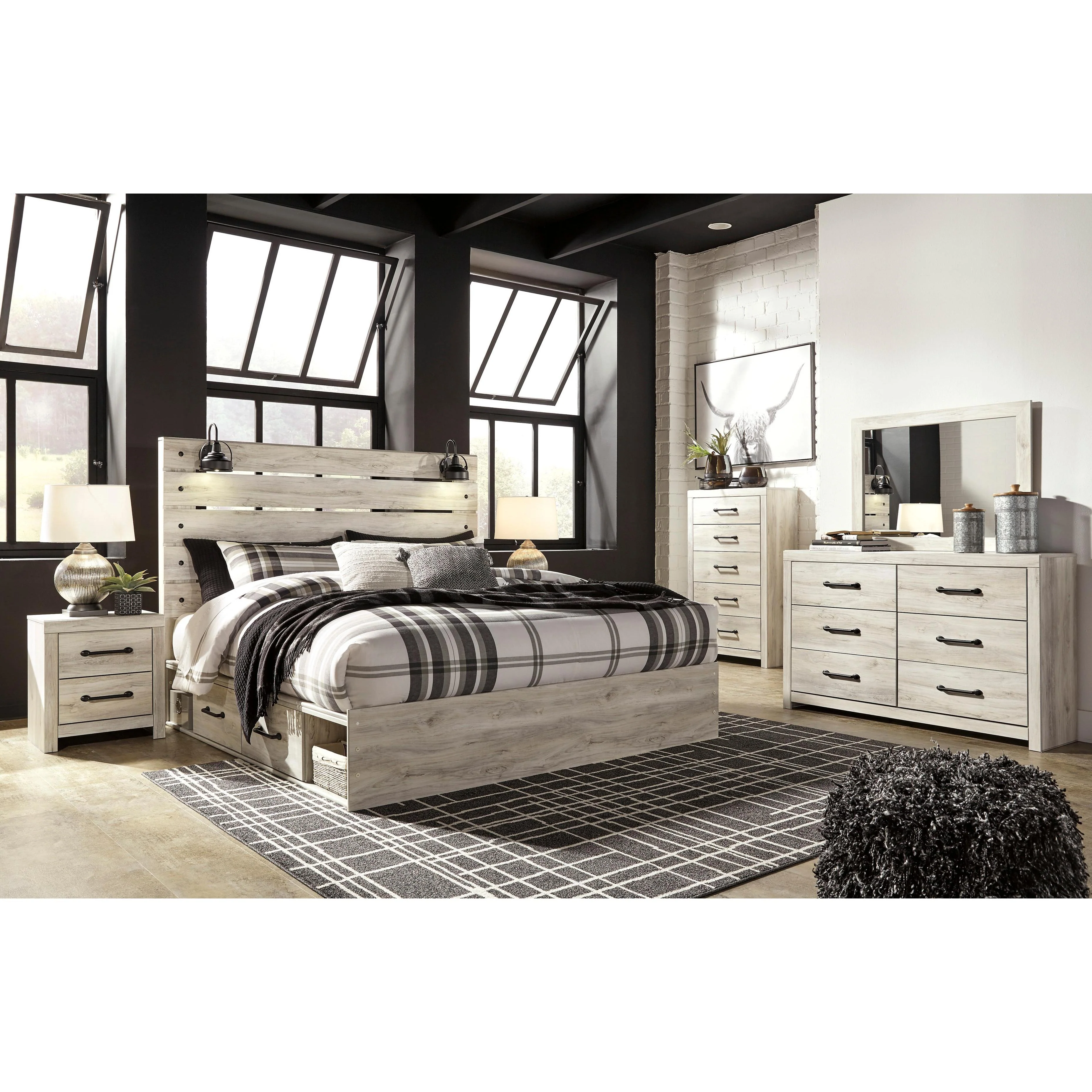 Signature Design by Ashley Cambeck B192B111 7 pc King Panel Storage Bedroom Set - Image 1