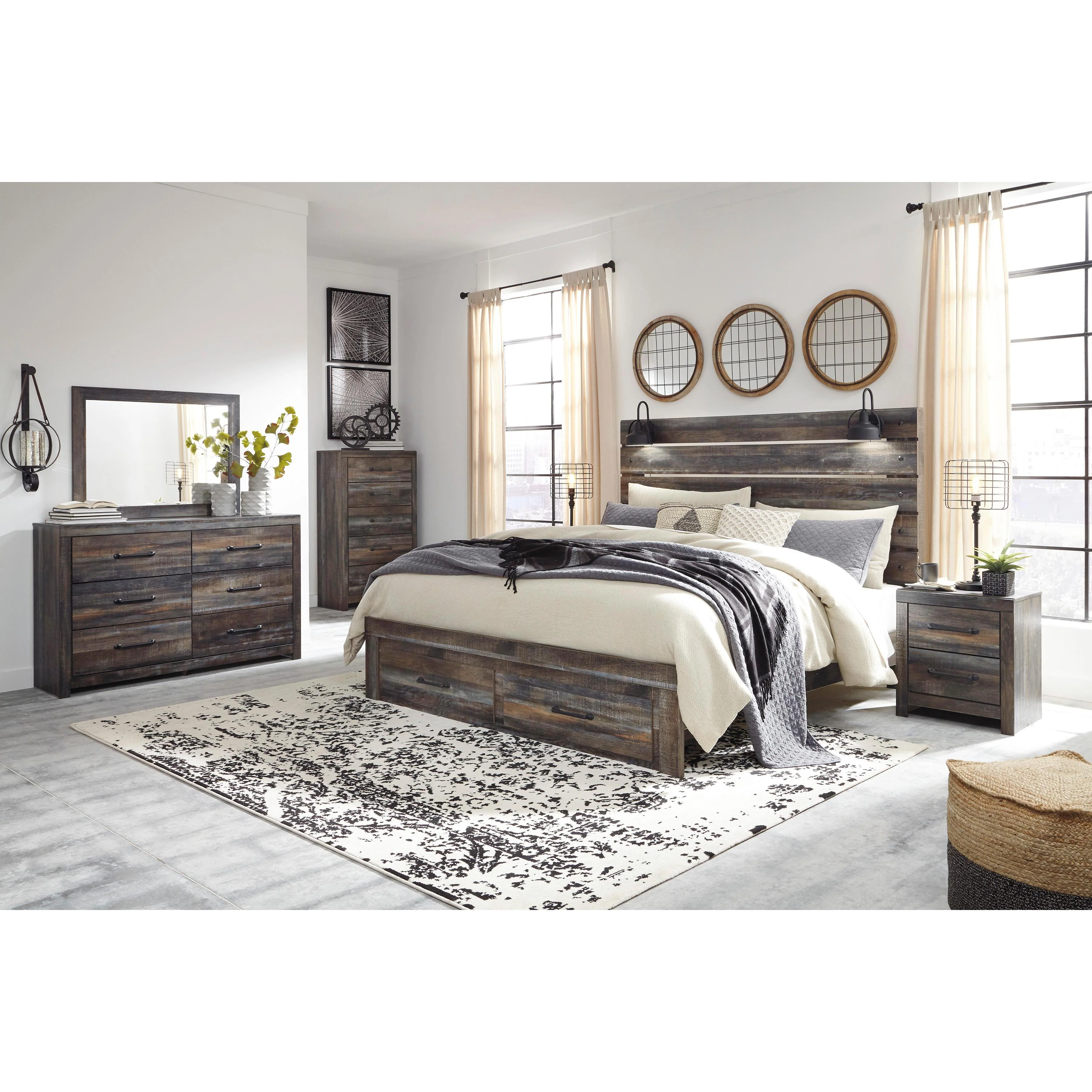 Signature Design by Ashley Drystan B211B58 5 pc King Panel Storage Bedroom Set - Image 1