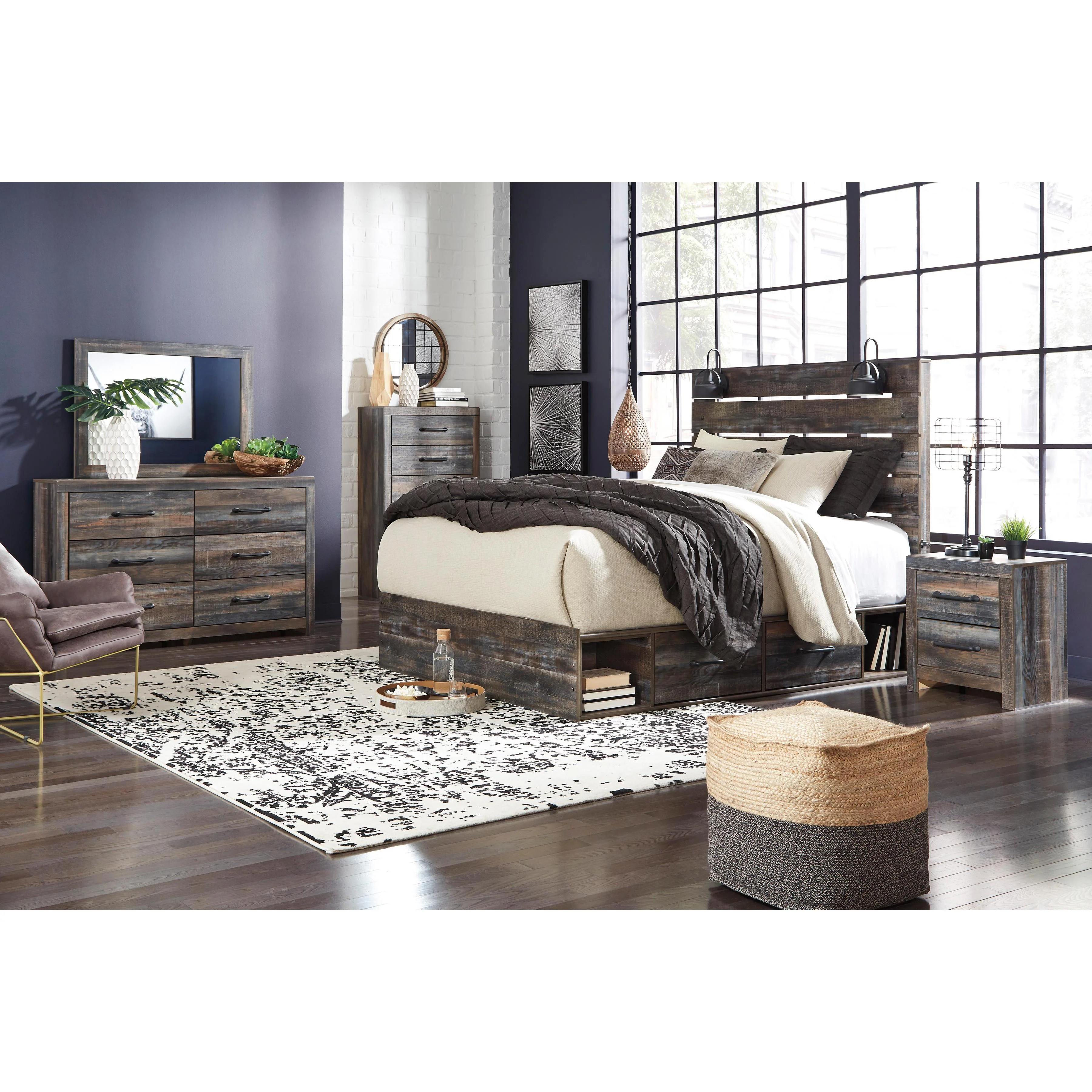Signature Design by Ashley Drystan B211B56 6 pc Queen Panel Storage Bedroom Set - Image 1