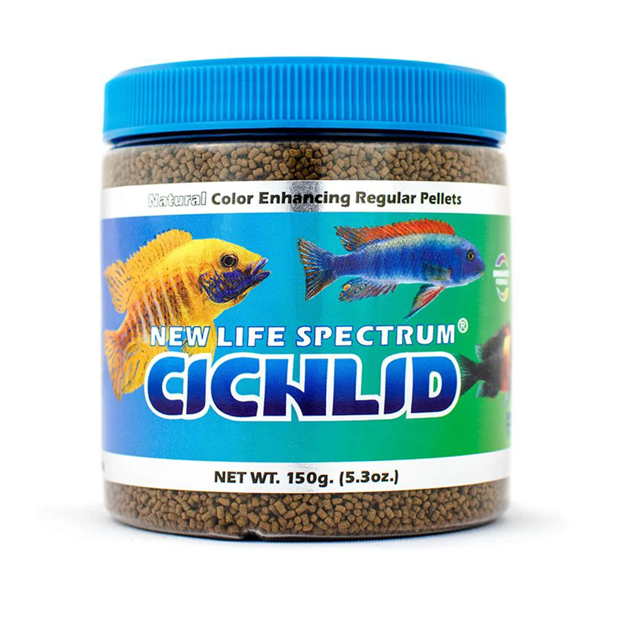 New Life Spectrum Cichlid Color Enhancing Fish Food Pellets  5.3oz - Image 1