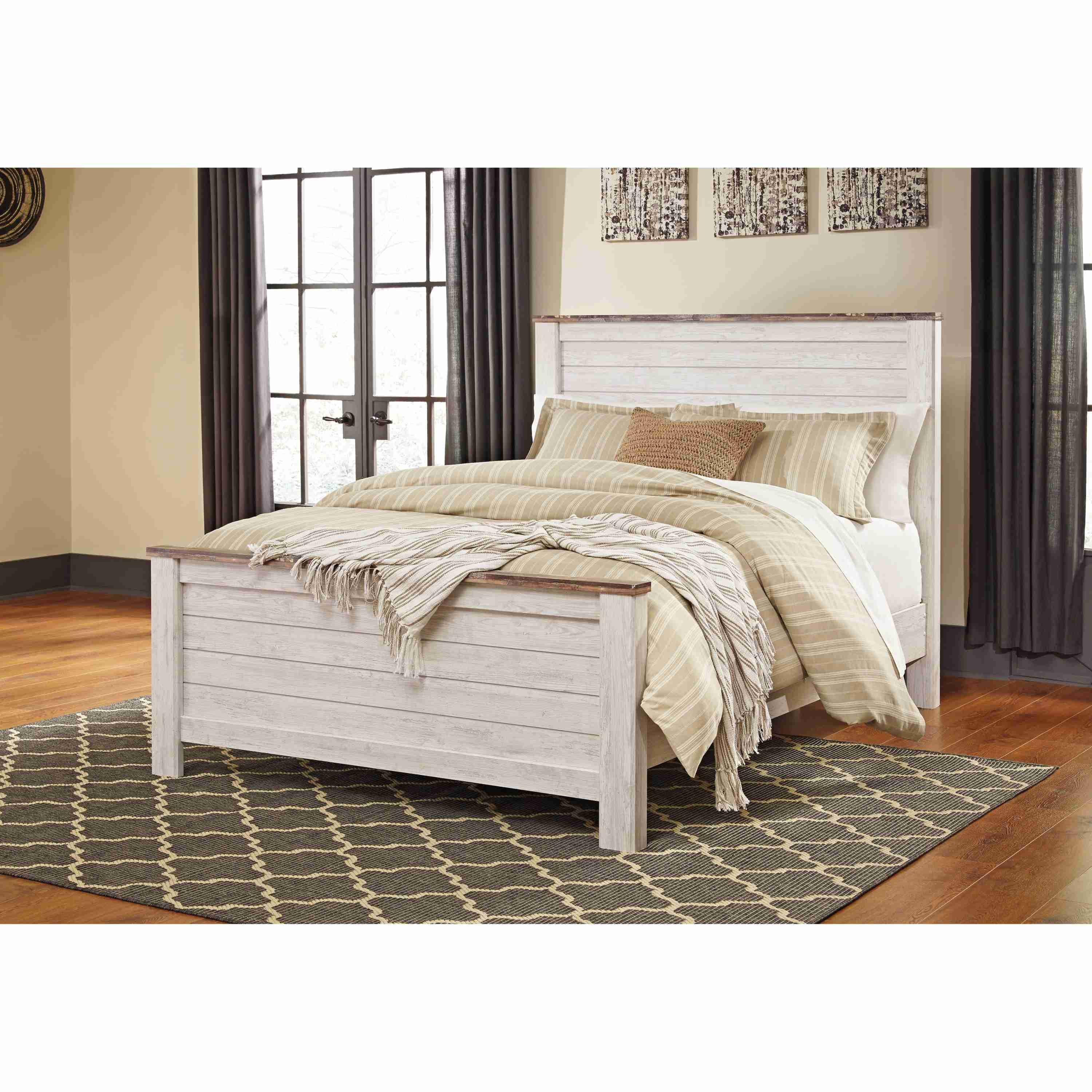 Signature Design by Ashley Willowton B267B35 7 pc Queen Panel Bedroom Set - Image 2