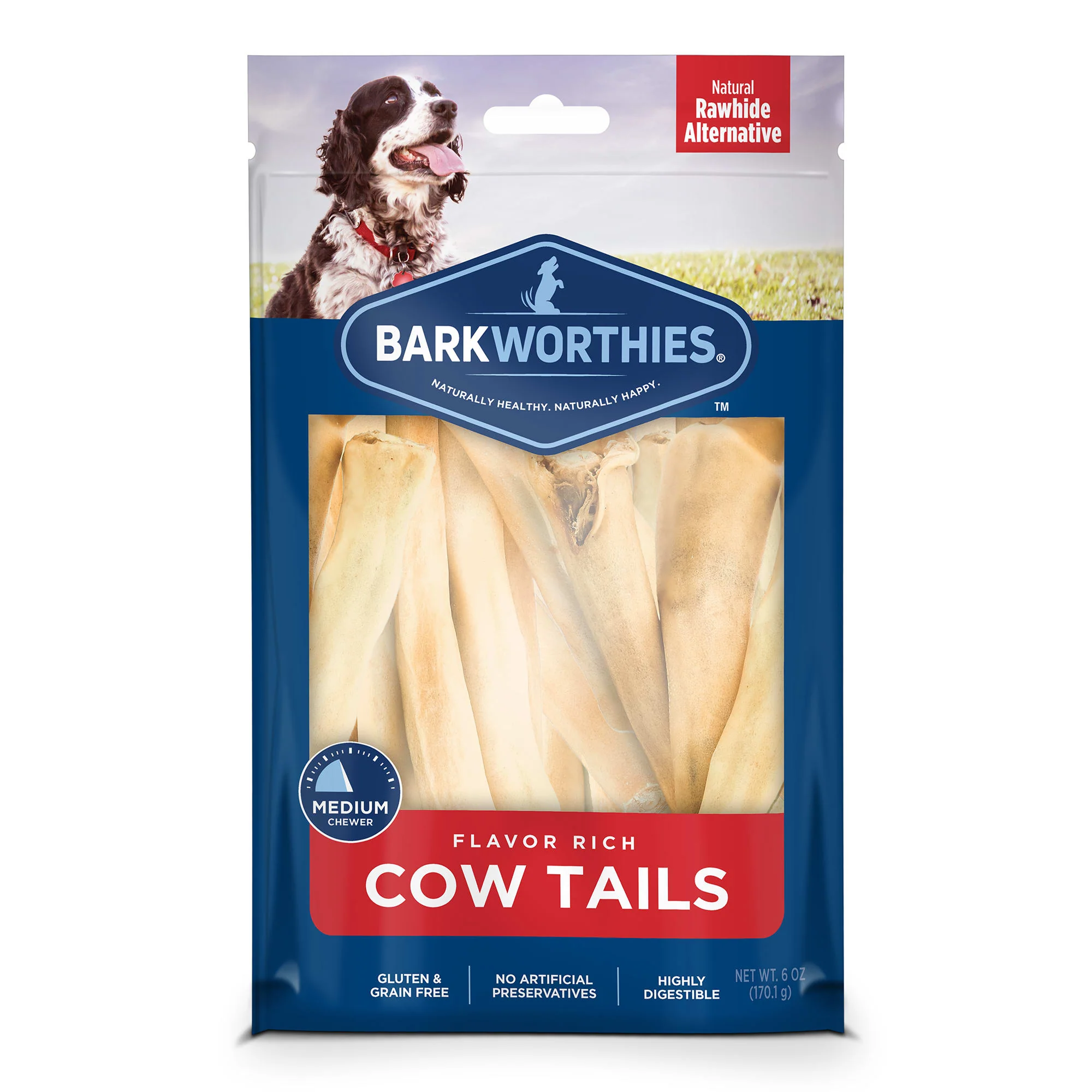 Barkworthies Cow Tails 6 oz - Image 1