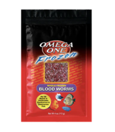 Omega Once Frozen Blood Worms Flat Pack 8oz - Image 1