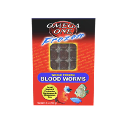 Omega One Frozen Boodworms Cube Pack 7oz - Image 1