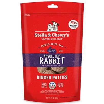 Stella & Chewy s Freeze-Dried Raw Absolutely Rabbit Dinner Patties Grain-Free Dog Food  14 oz bag - Image 1
