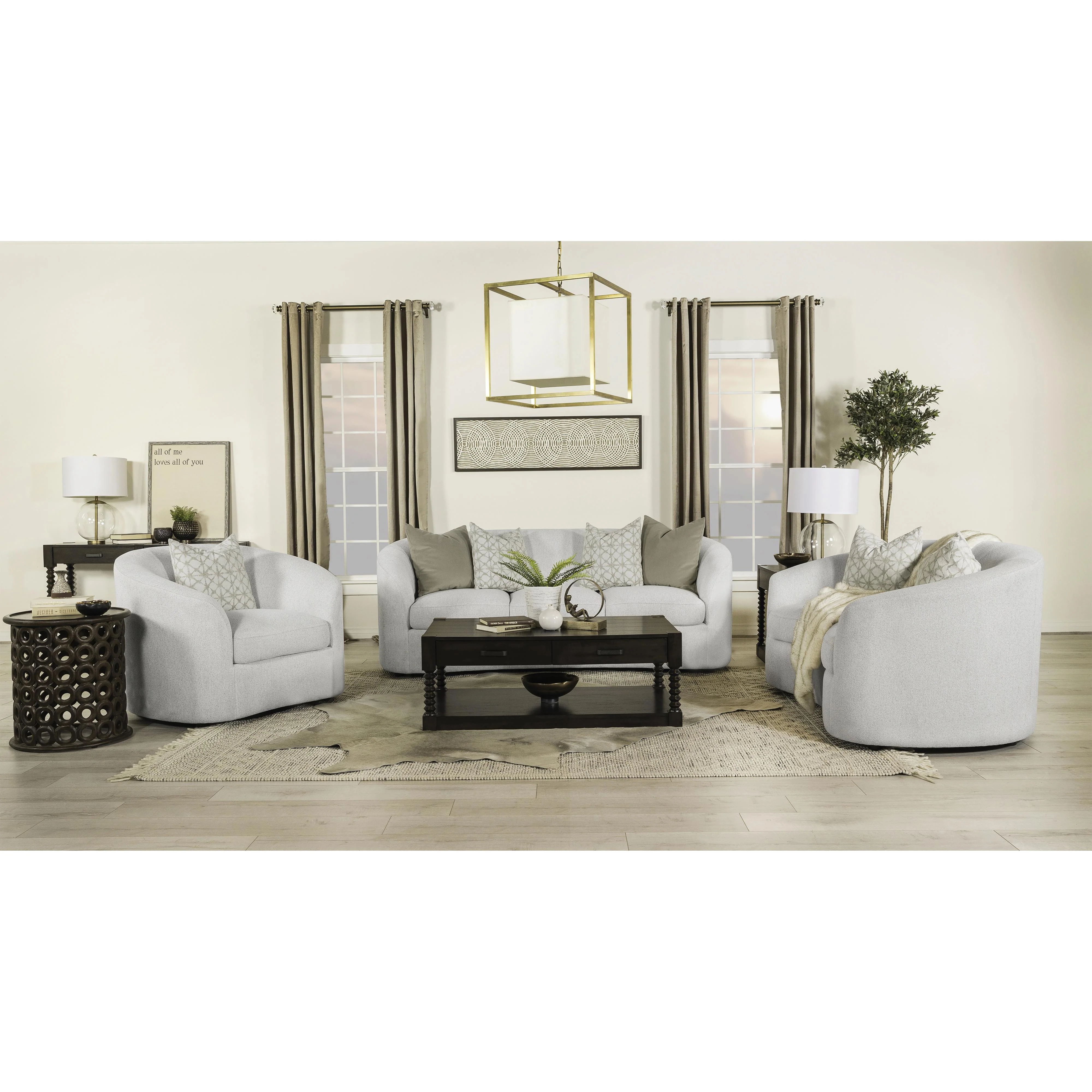 Coaster Furniture Rainn 509171-S3 3 pc Living Room Set - Image 1