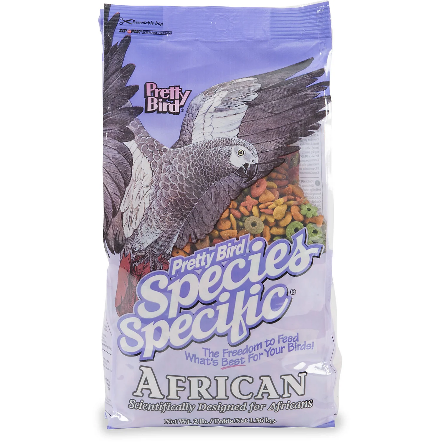 Pretty Bird Species Specific African Grey Bird Food 3lb - Image 1