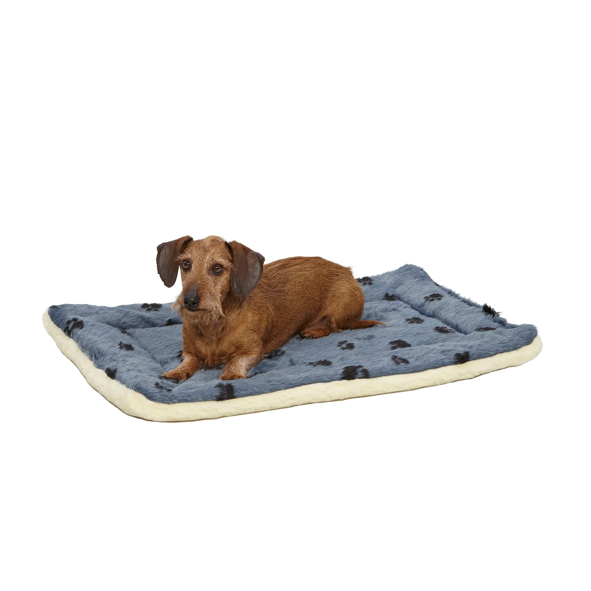 Midwest Fleece Blue Paw Print Reversible Dog Bed 30 - Image 1