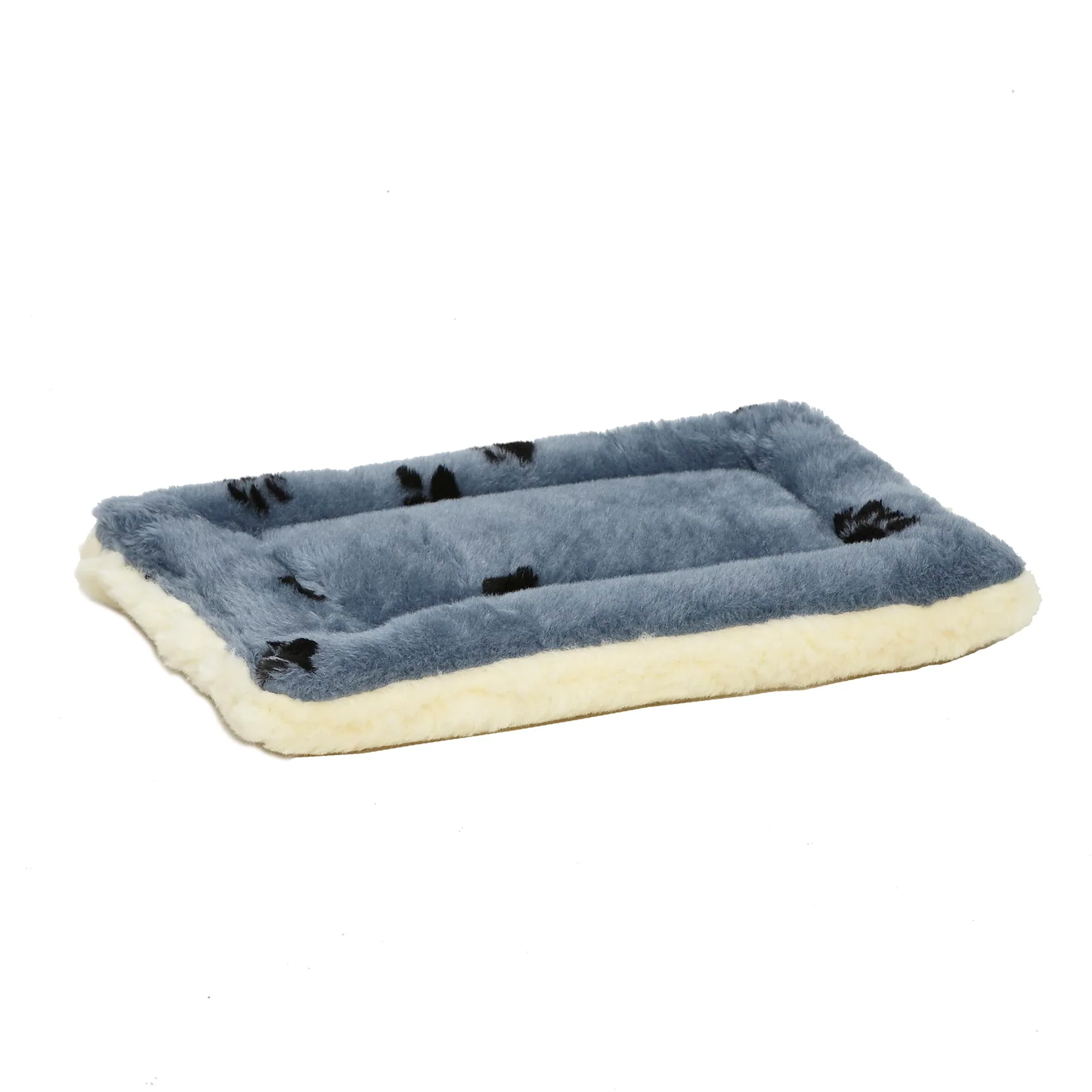 Midwest Fleece Blue Paw Print Reversible Dog and Cat Bed 18 - Image 1
