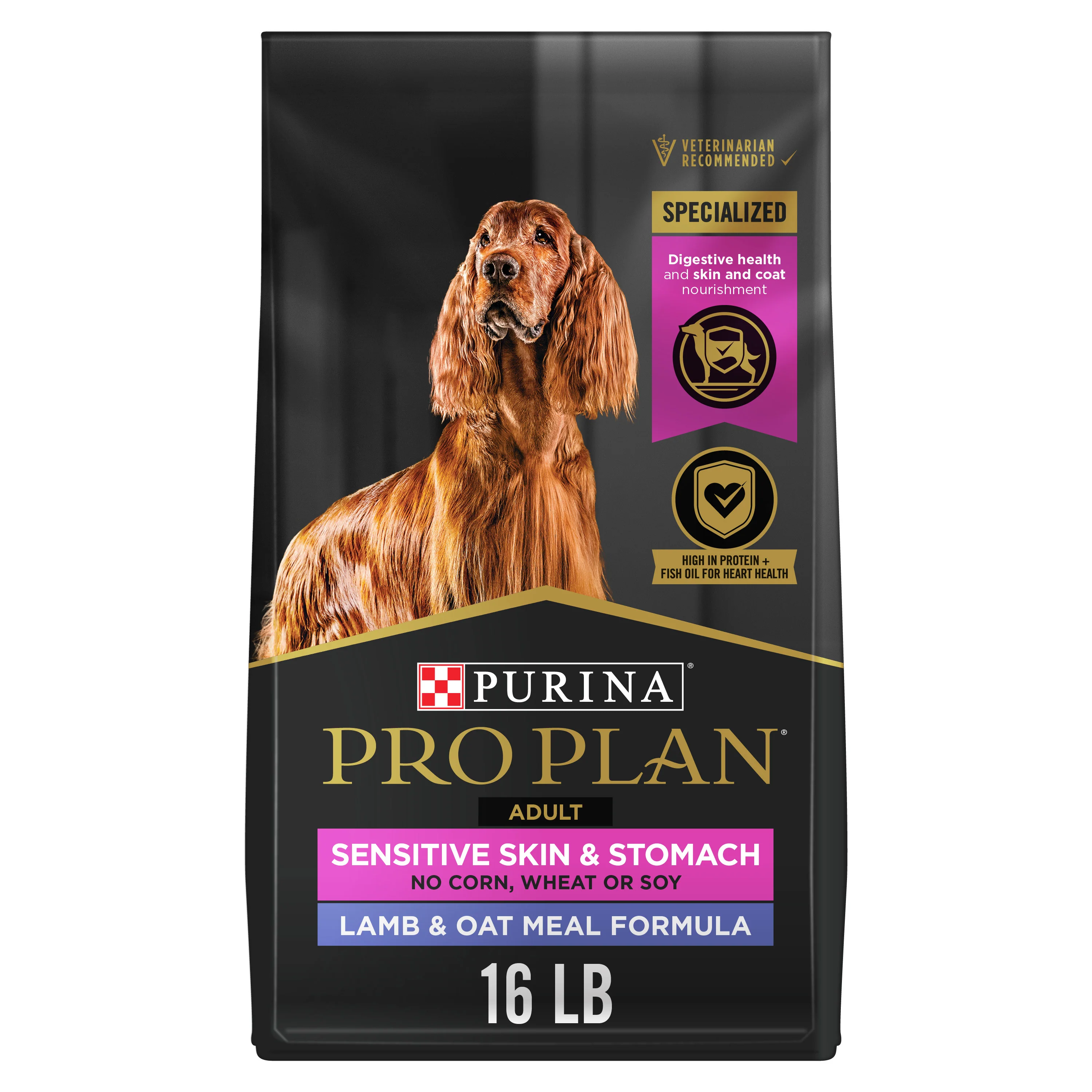 Purina Pro Plan Sensitive Skin and Sensitive Stomach Dog Food Lamb and Oat Meal 16lb - Image 1