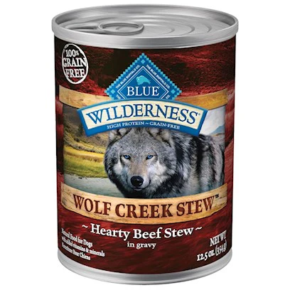 Blue Buffalo Wilderness Grain Free Wolf Creek Stew Wet Dog Food with Hearty Beef - 12.5oz - Image 1