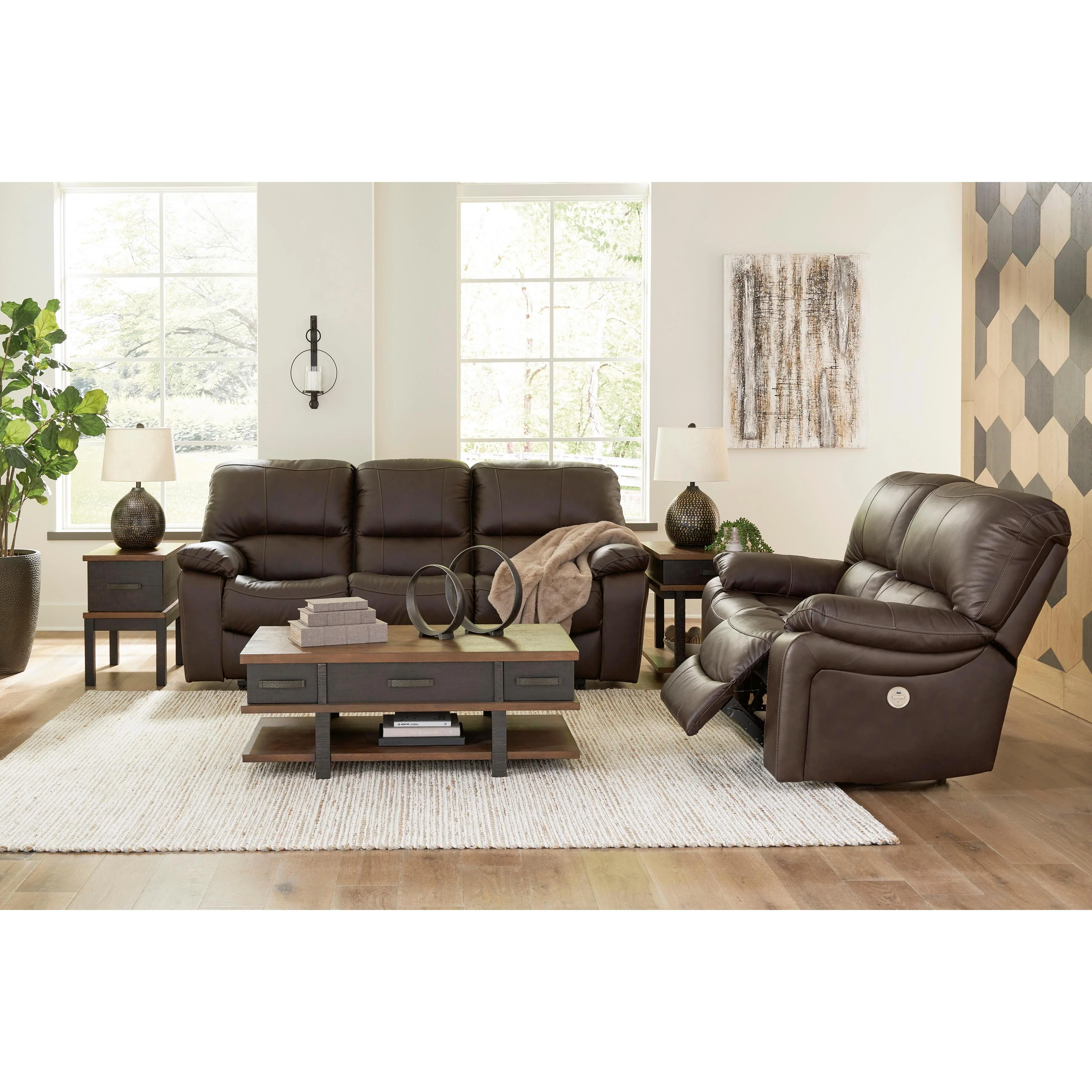 Signature Design by Ashley Leesworth U43808U1 2 pc Power Reclining Living Room Set - Image 1