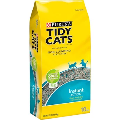 Purina Tidy Cats Non Clumping Cat Litter, Instant Action Low Tracking Cat Litter - 10 lb. Bag - Image 1