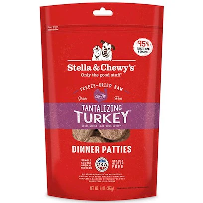 Stella & Chewy’s Tantalizing Turkey Dinner Patties Freeze-Dried Raw Dry Dog Food, 5.5oz.
