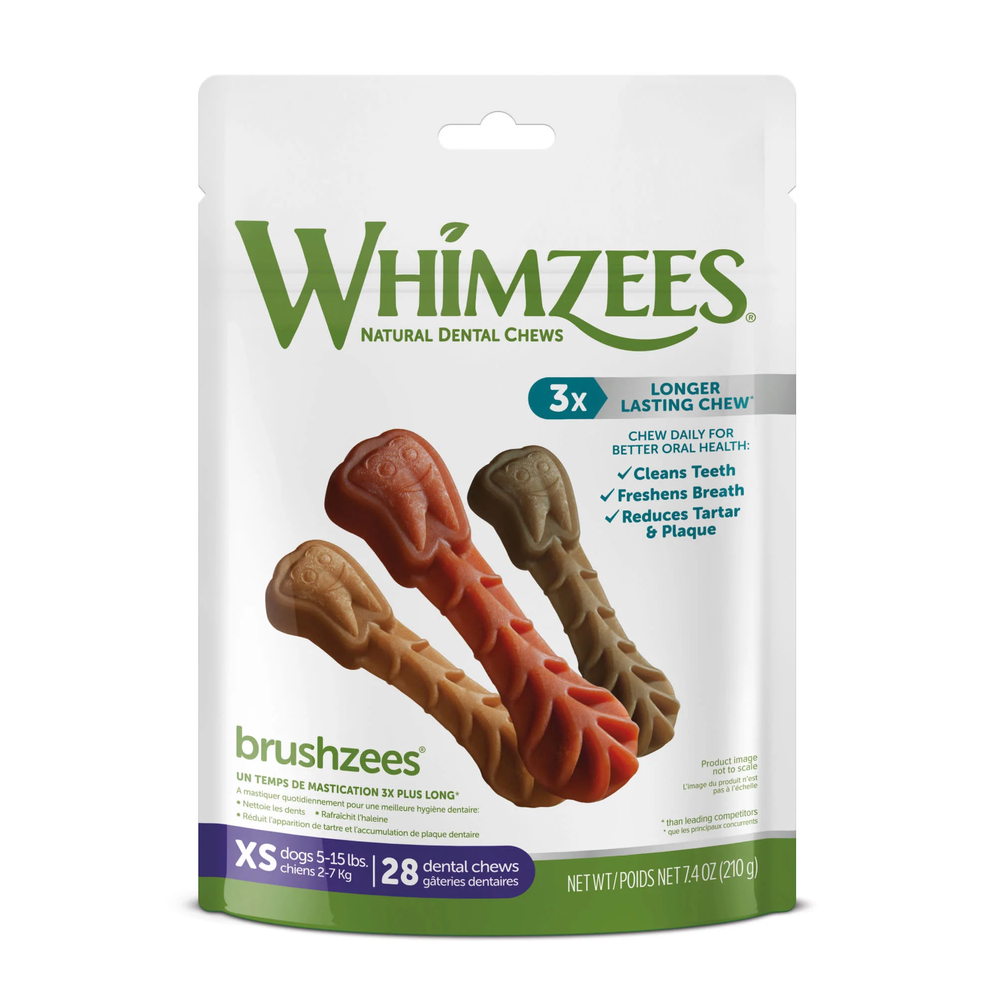WHIMZEES Daily Use Pack Brushzees  Extra Small  Pack of 28 - Image 1