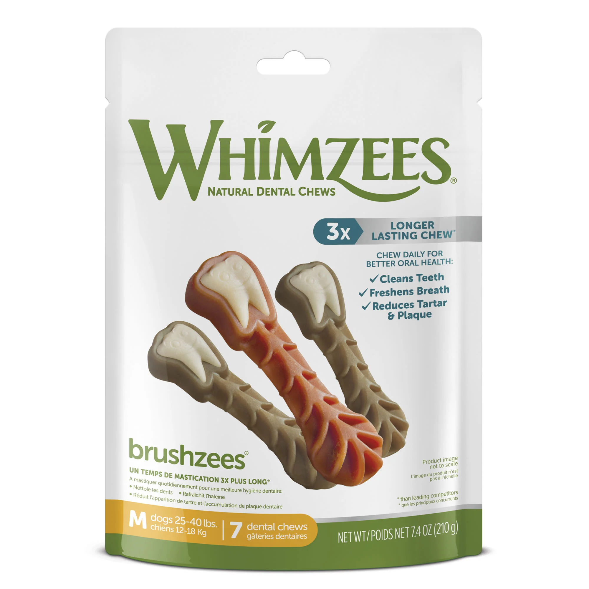 WHIMZEES Daily Use Pack Brushzees  Medium  Pack of 7 - Image 1