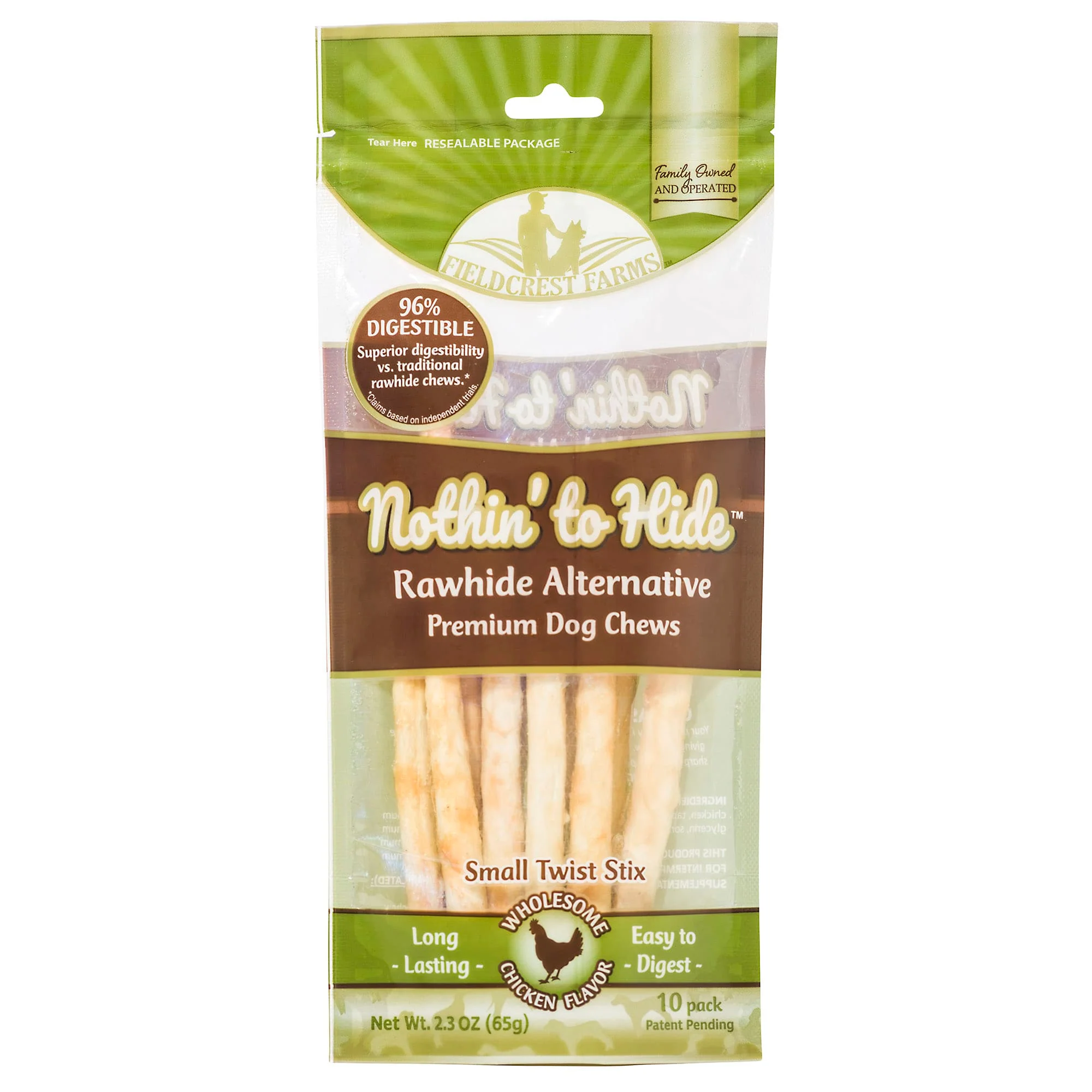 Fieldcrest Farms Nothin  to Hide Chicken Grain Free Chews For Dogs 10 pk - Total Qty: 1 - Image 1