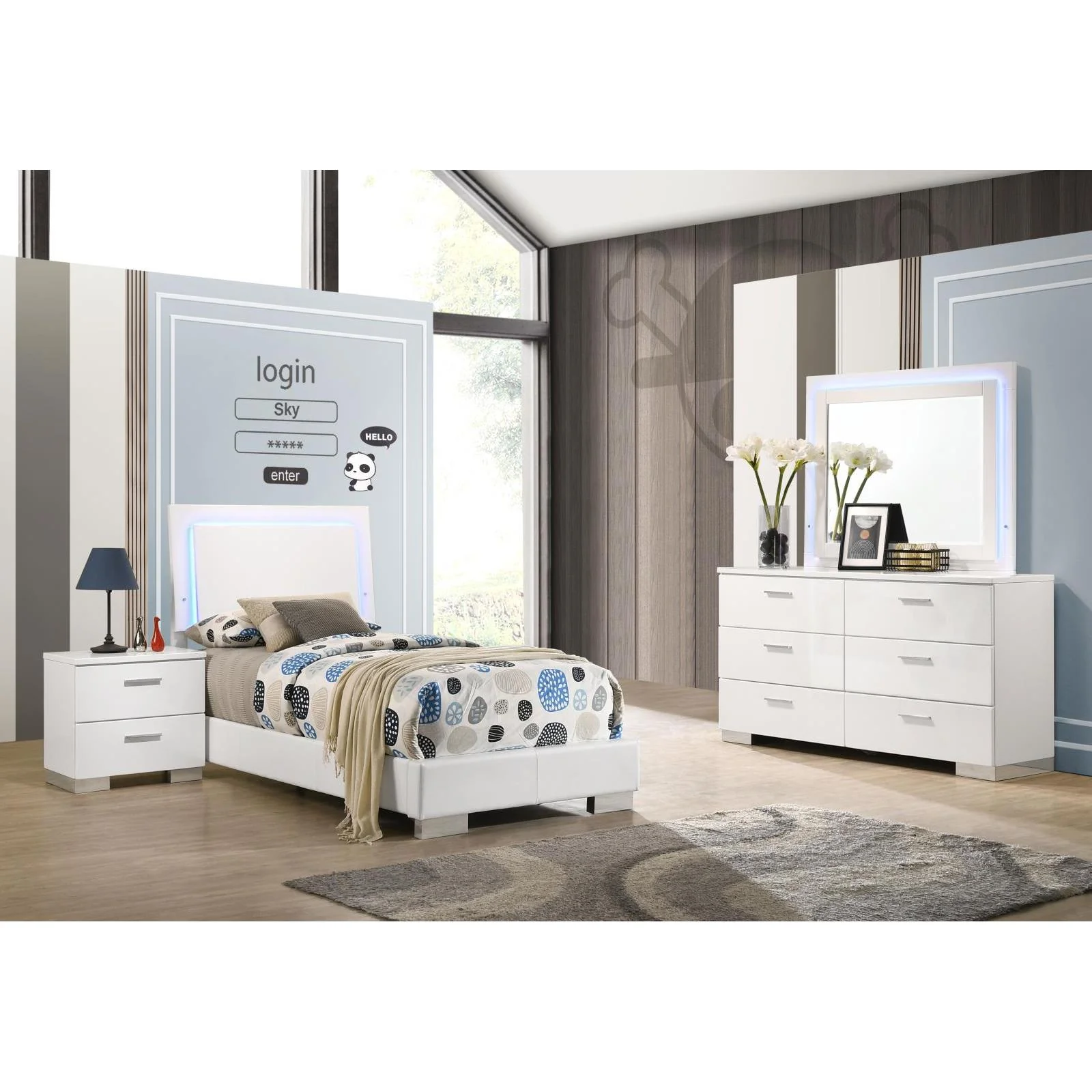 Coaster Furniture Felicity 203500T-S4L 6 pc Twin Bedroom Set - Image 1