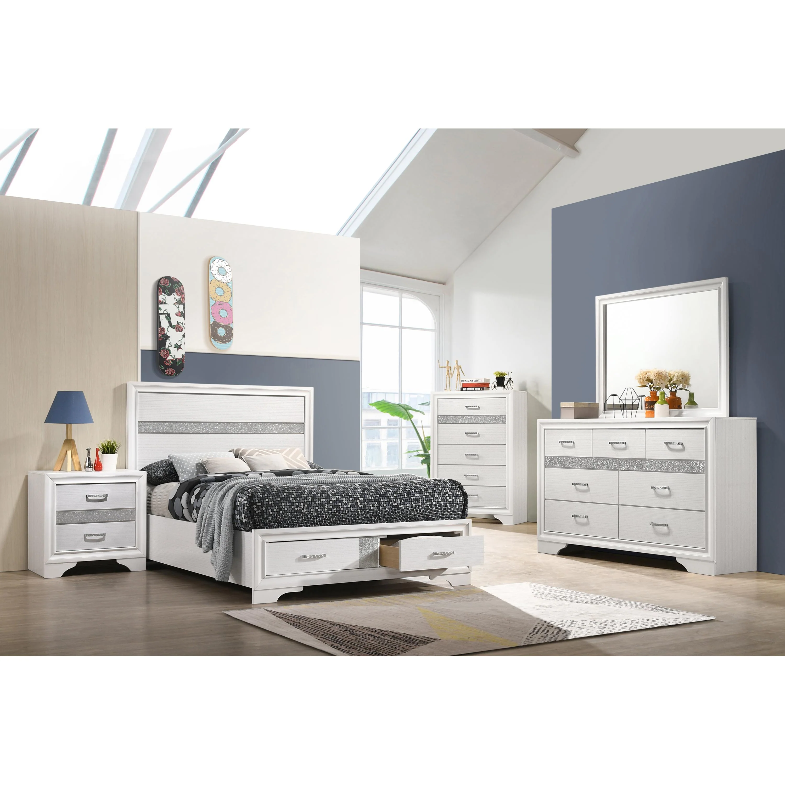 Coaster Furniture Miranda 205111F-S5 7 pc Full Storage Bedroom Set - Image 1