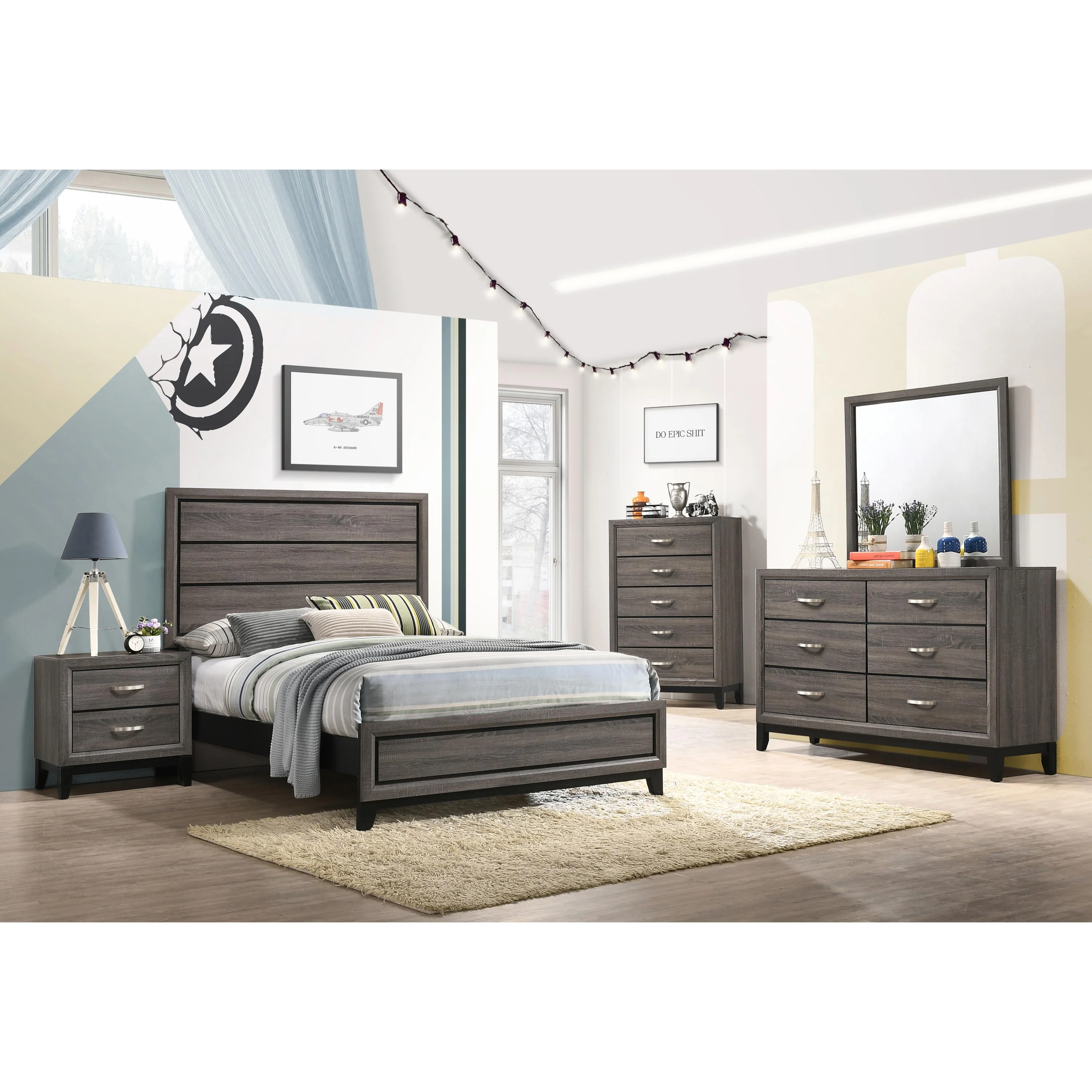 Coaster Furniture Watson 212421F-S4 6 pc Full Panel Bedroom Set