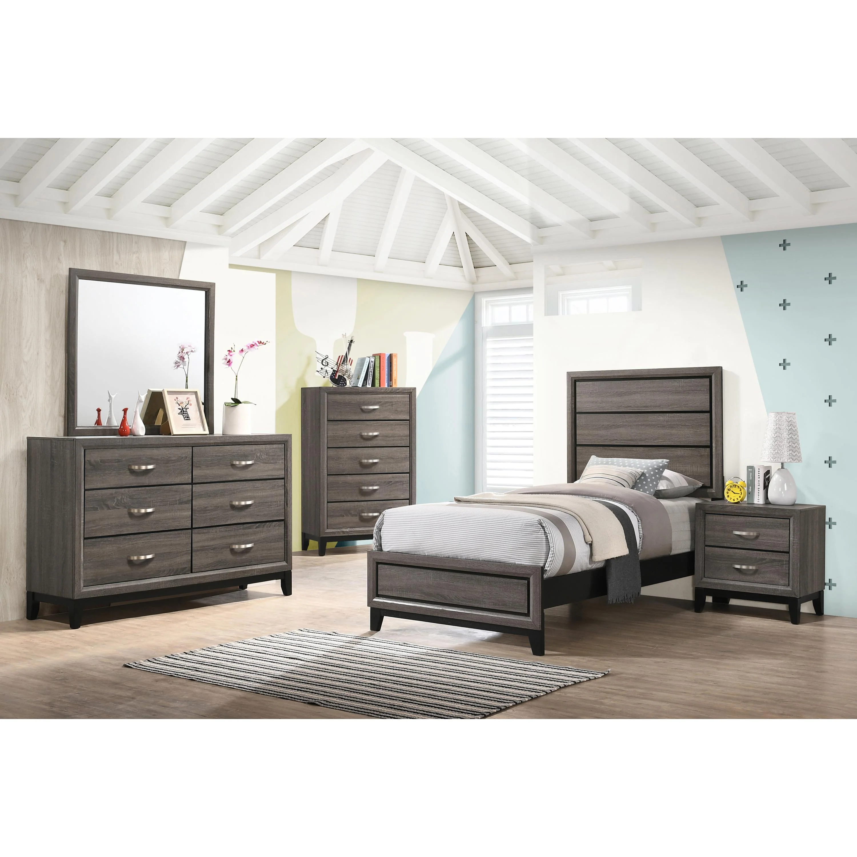 Coaster Furniture Watson 212421T-S4 6 pc Twin Panel Bedroom Set