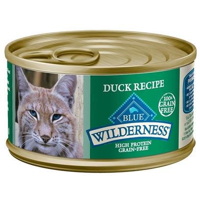 Blue Buffalo Wilderness High Protein Duck Pate Wet Cat Food for Adult Cats  Grain-Free  3 oz. Can - Image 1