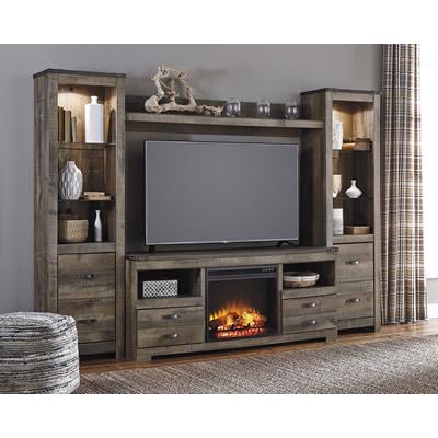 Signature Design by Ashley Trinell W446W2 4 pc Entertainment Center - Image 3