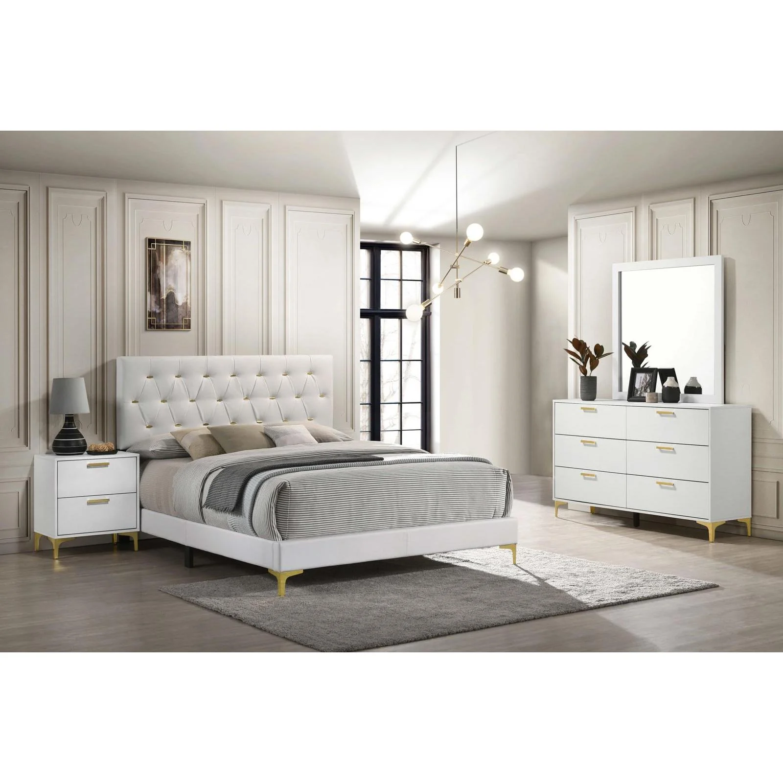 Coaster Furniture Kendall 224401KE-S4 6 pc King Upholstered Bedroom Set - Image 1