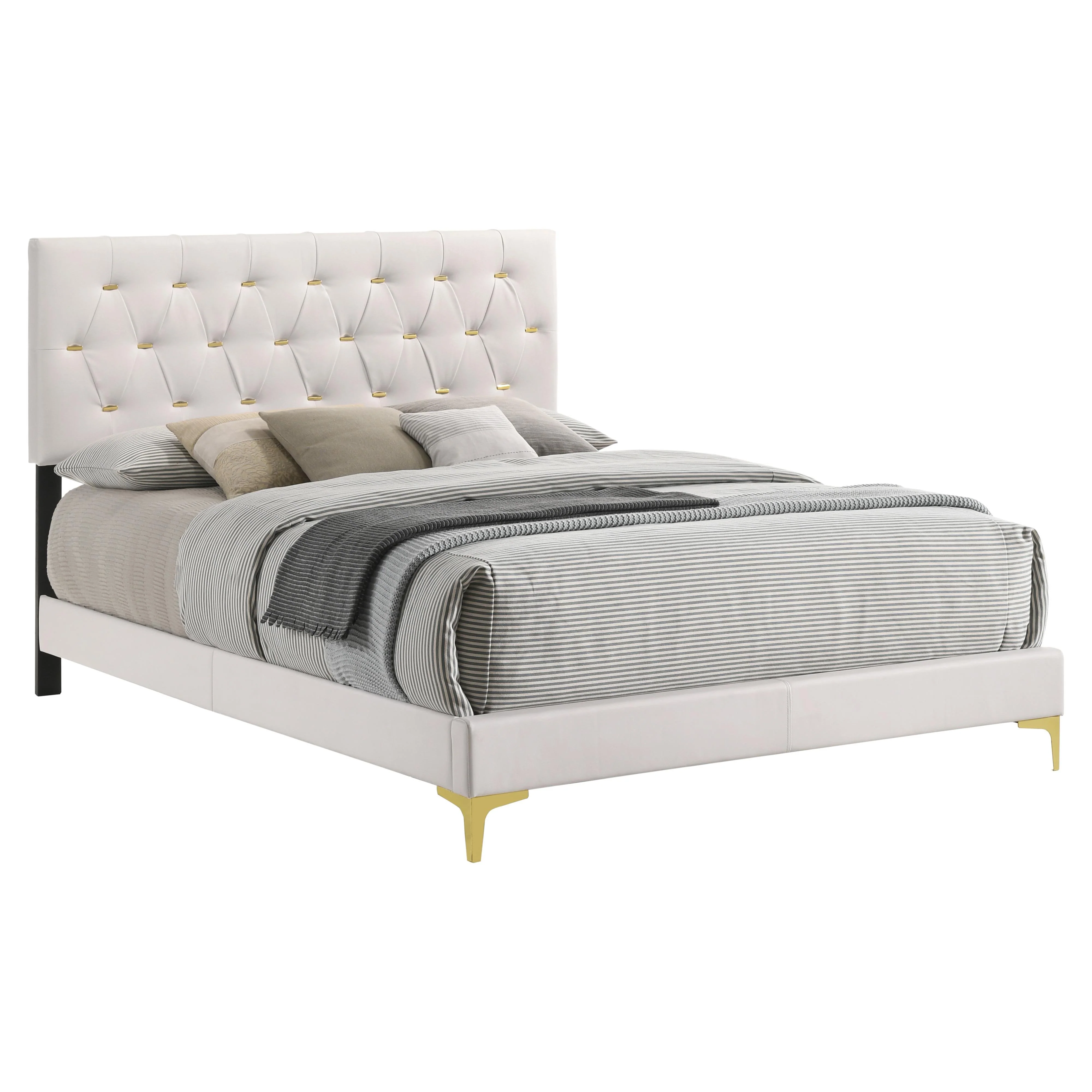 Coaster Furniture Kendall 224401KE-S4 6 pc King Upholstered Bedroom Set - Image 2